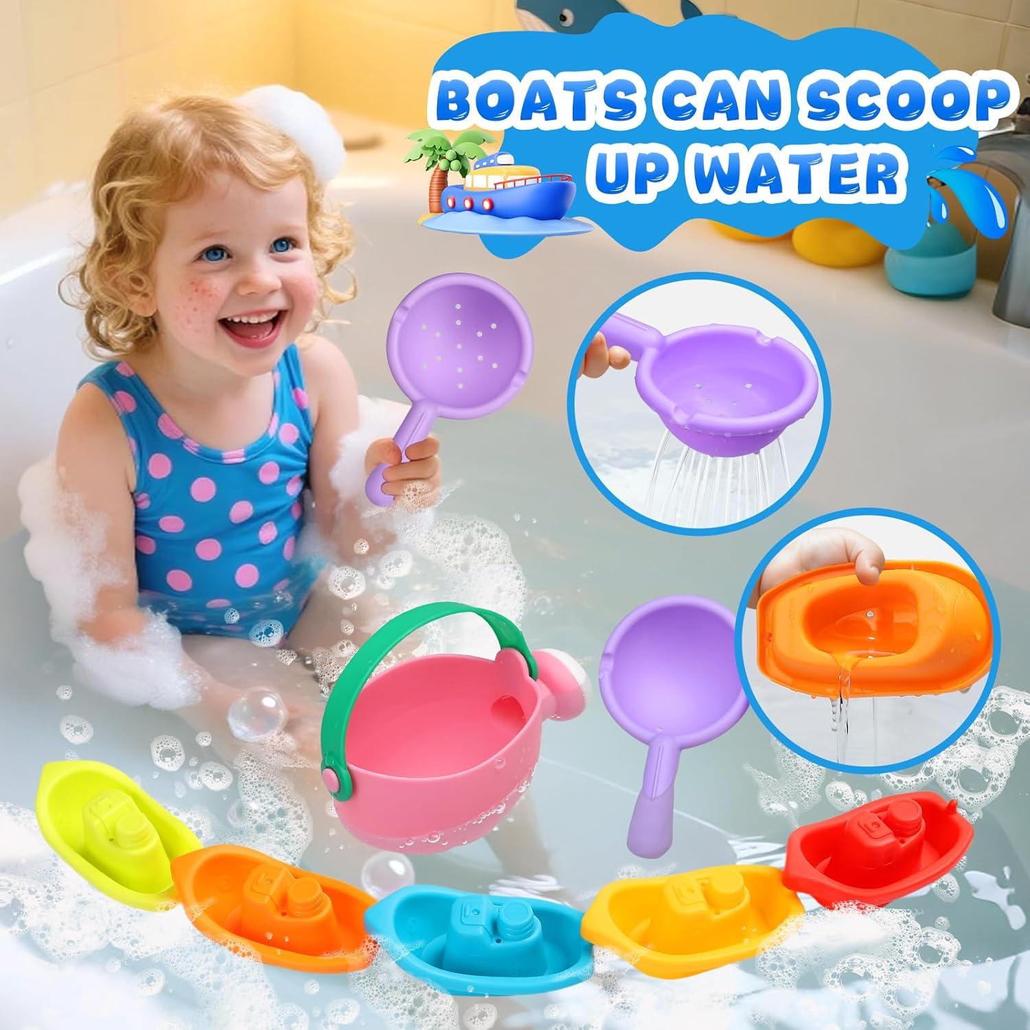 Juguetes de baño para bebés XIEMOMO 8PCS sin moho