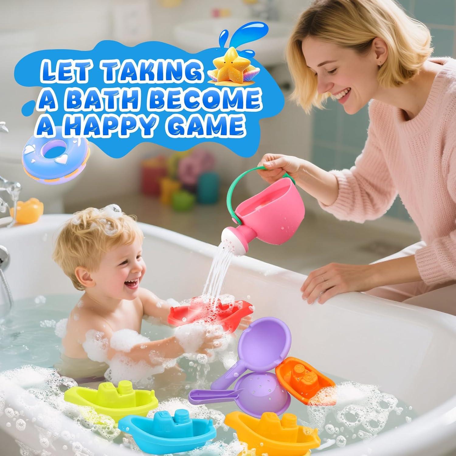 Juguetes de baño para bebés XIEMOMO 8PCS sin moho