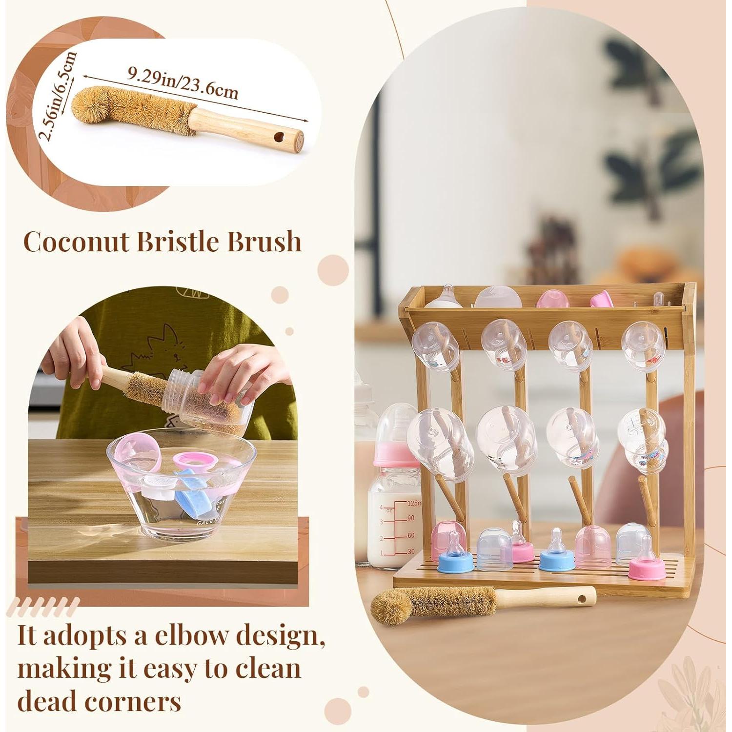 Soporte para Secado de Biberones Geelin de Bambú 12 Biberones