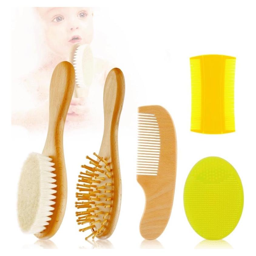 Juego de Cepillos y Peines para Bebés TIENQI 5 Piezas