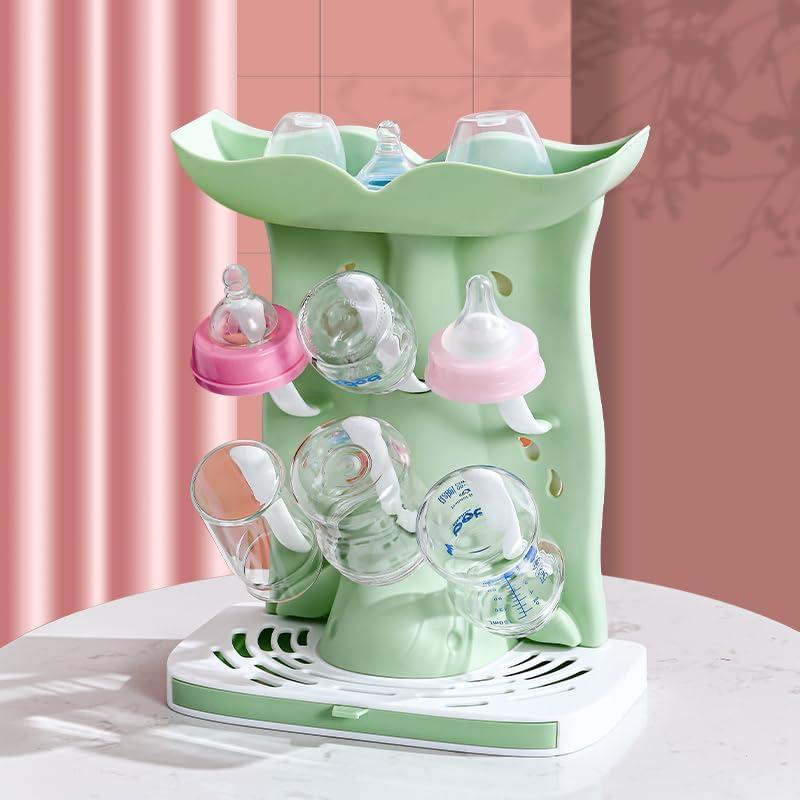Soporte Vertical para Secado de Biberones PandaEar Verde