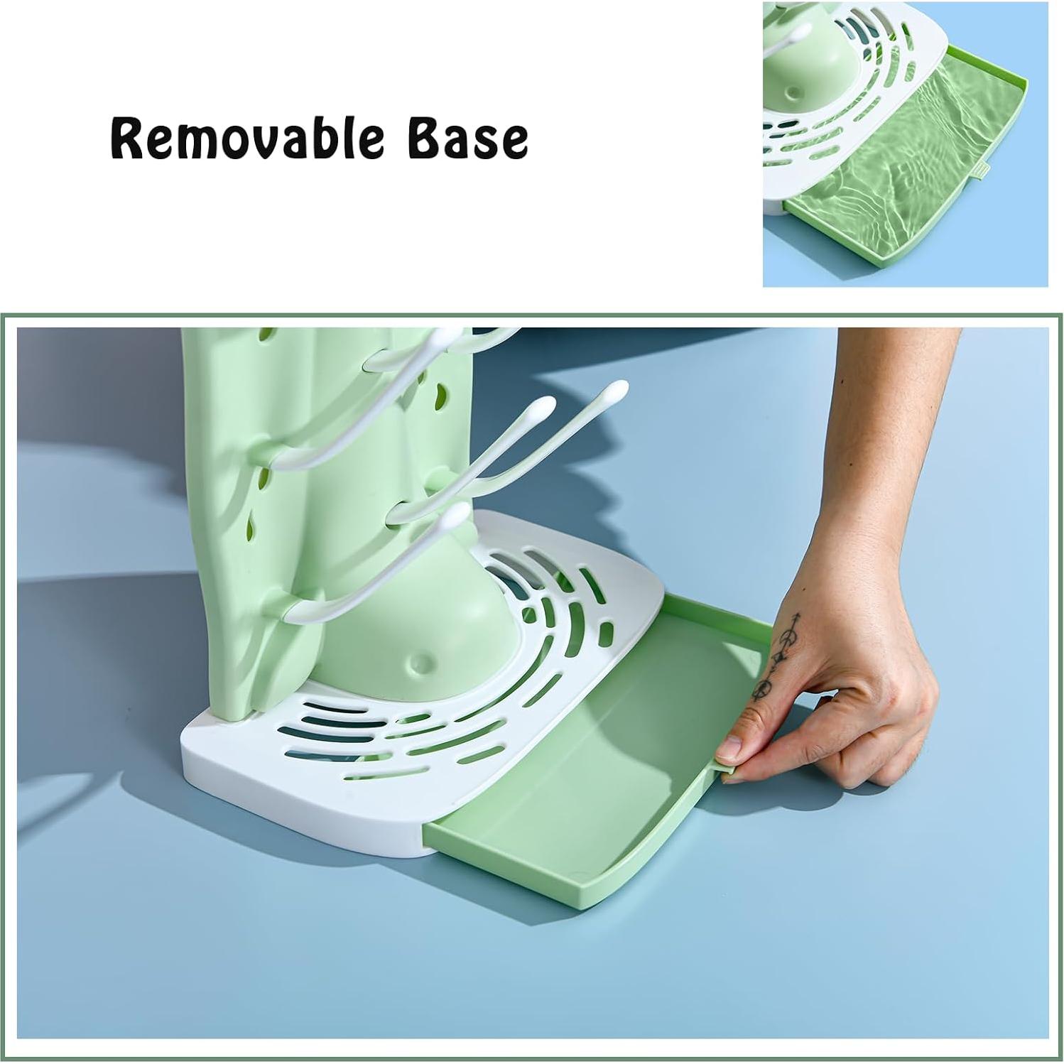 Soporte Vertical para Secado de Biberones PandaEar Verde