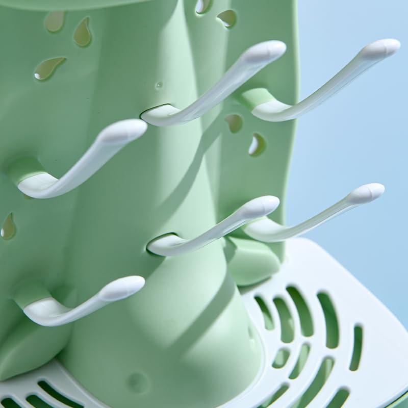 Soporte Vertical para Secado de Biberones PandaEar Verde