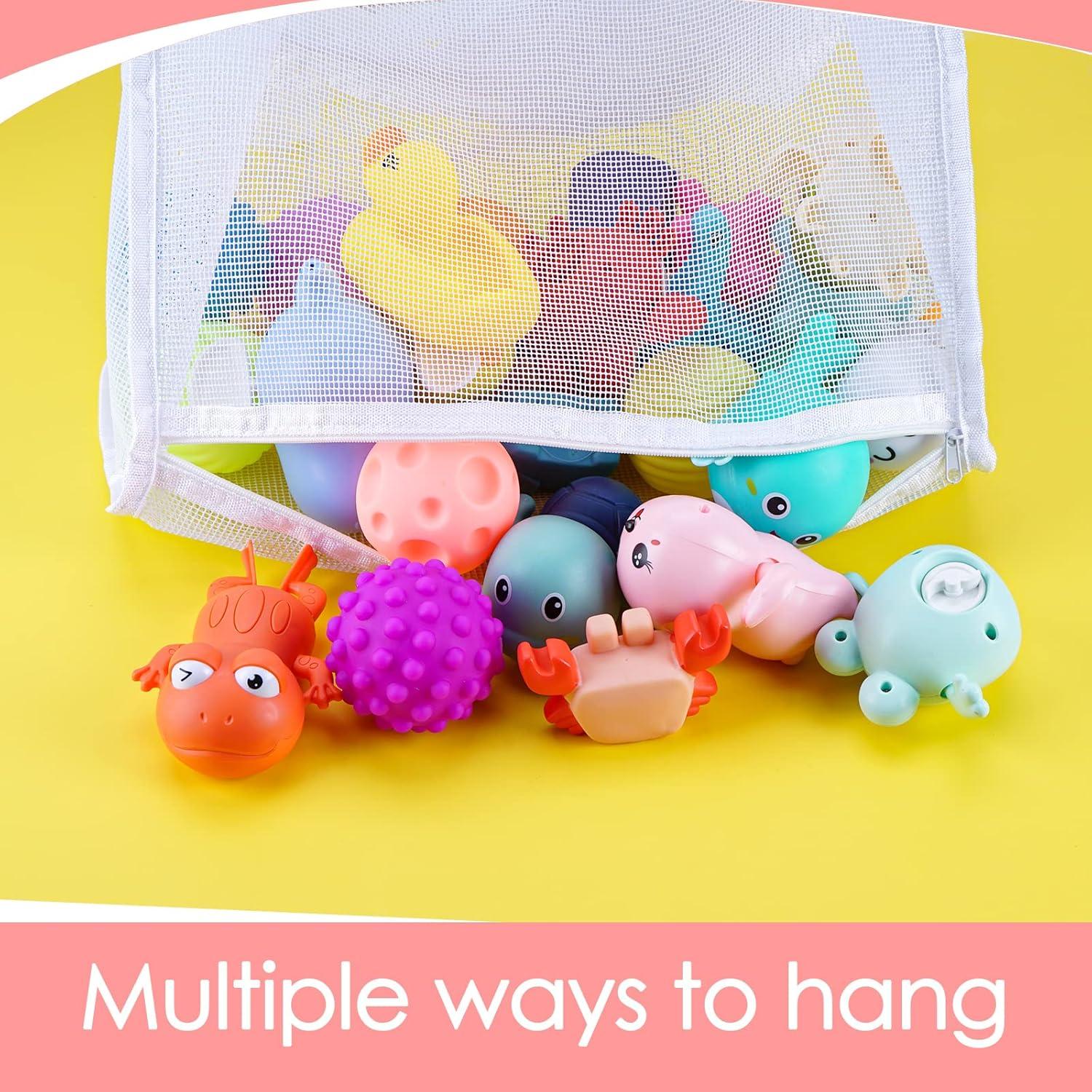 Organizador de Juguetes de Baño Adorila - 2 Piezas Malla Blanco