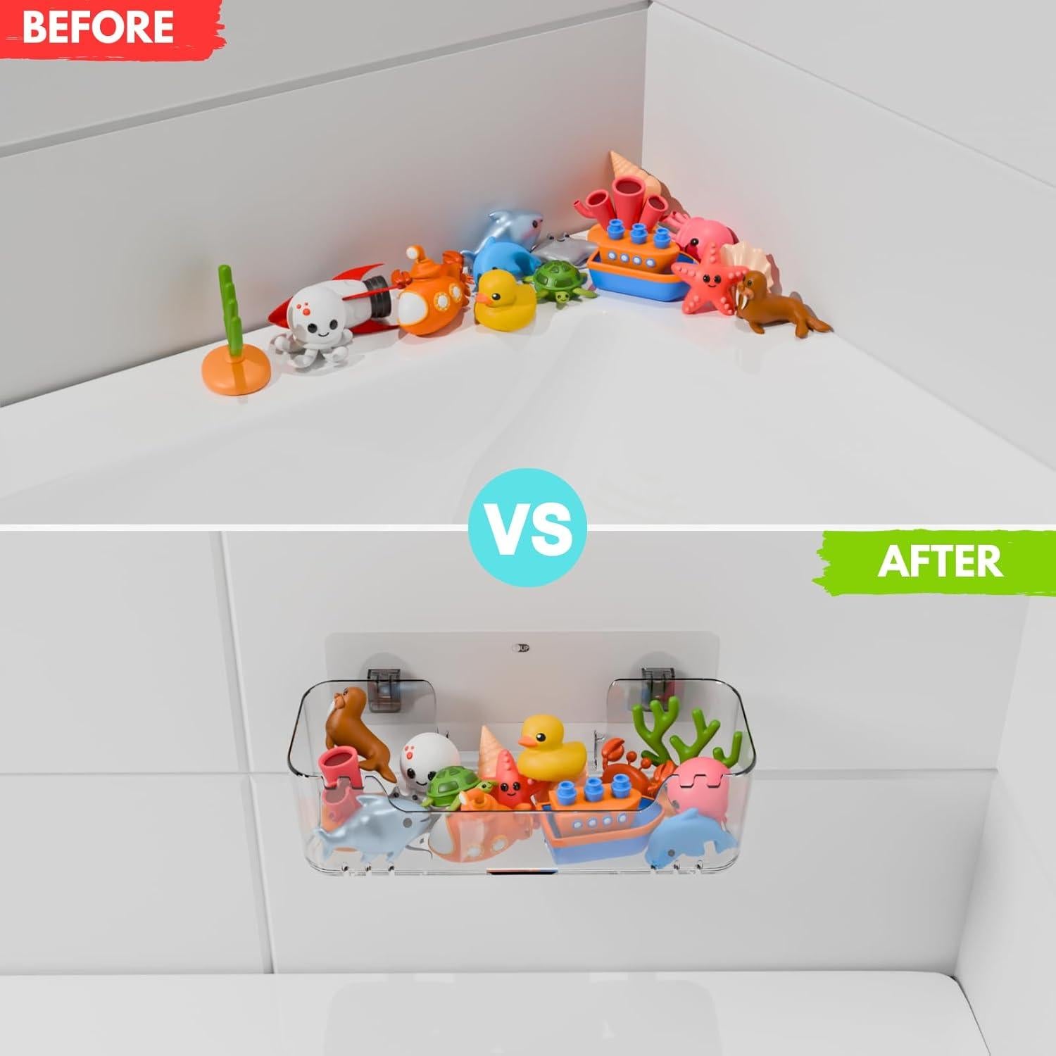 Almacenamiento de Juguetes para Baño COLINCH - Estante Transparente