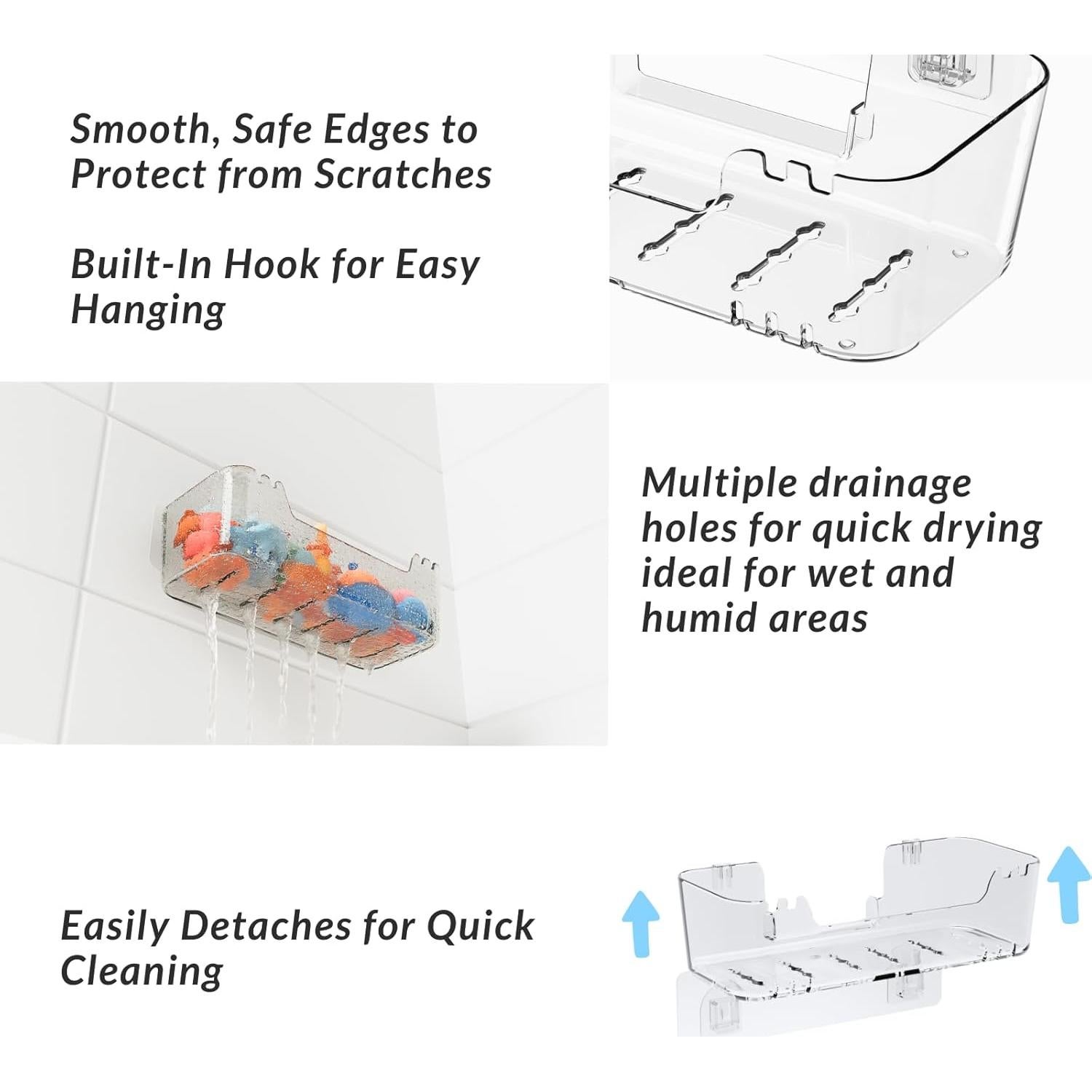 Almacenamiento de Juguetes para Baño COLINCH - Estante Transparente