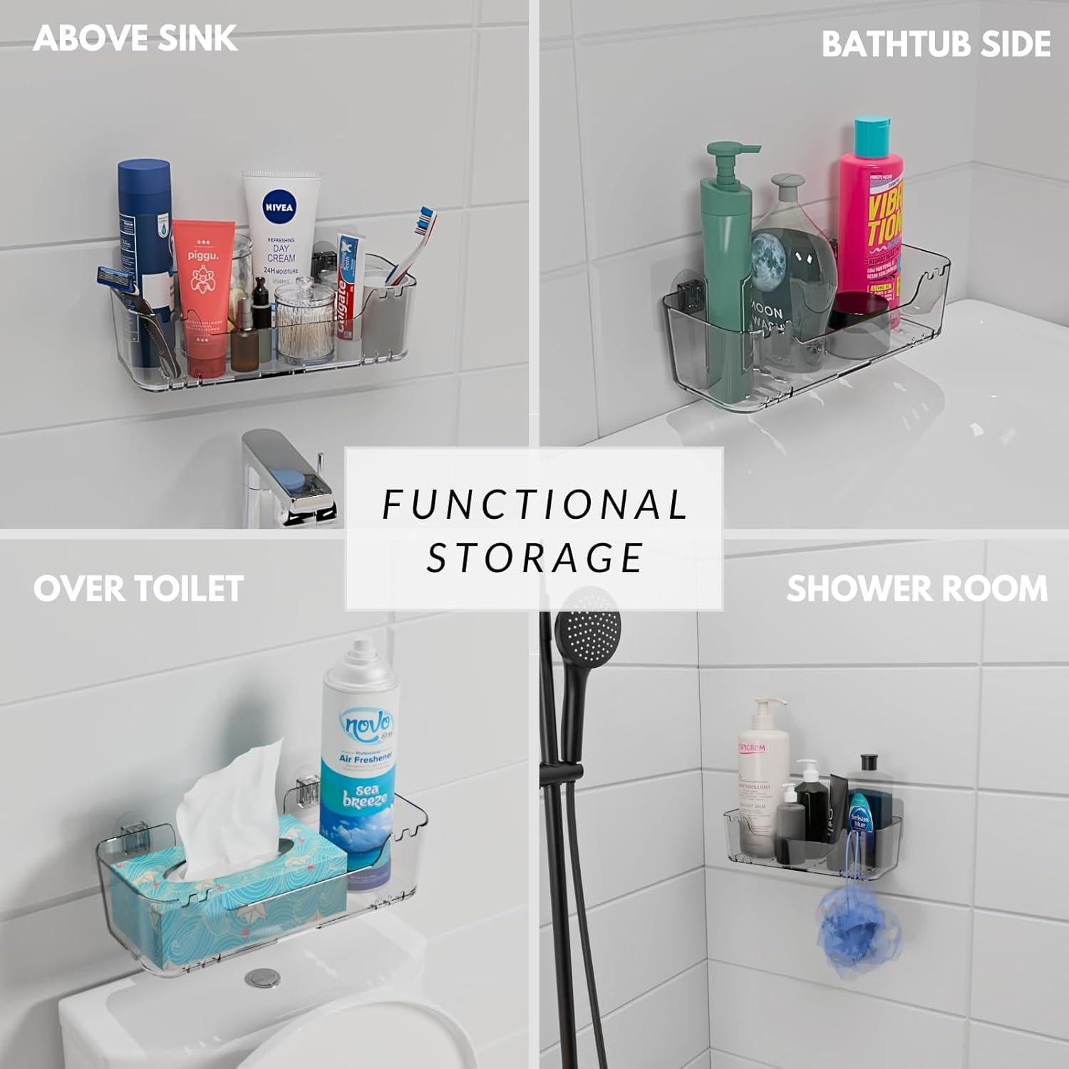 Almacenamiento de Juguetes para Baño COLINCH - Estante Transparente