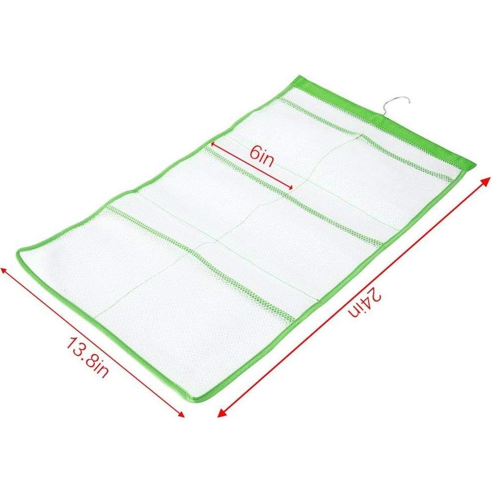 Organizador de Baño de Malla Phying Verde con Gancho 62x36 cm