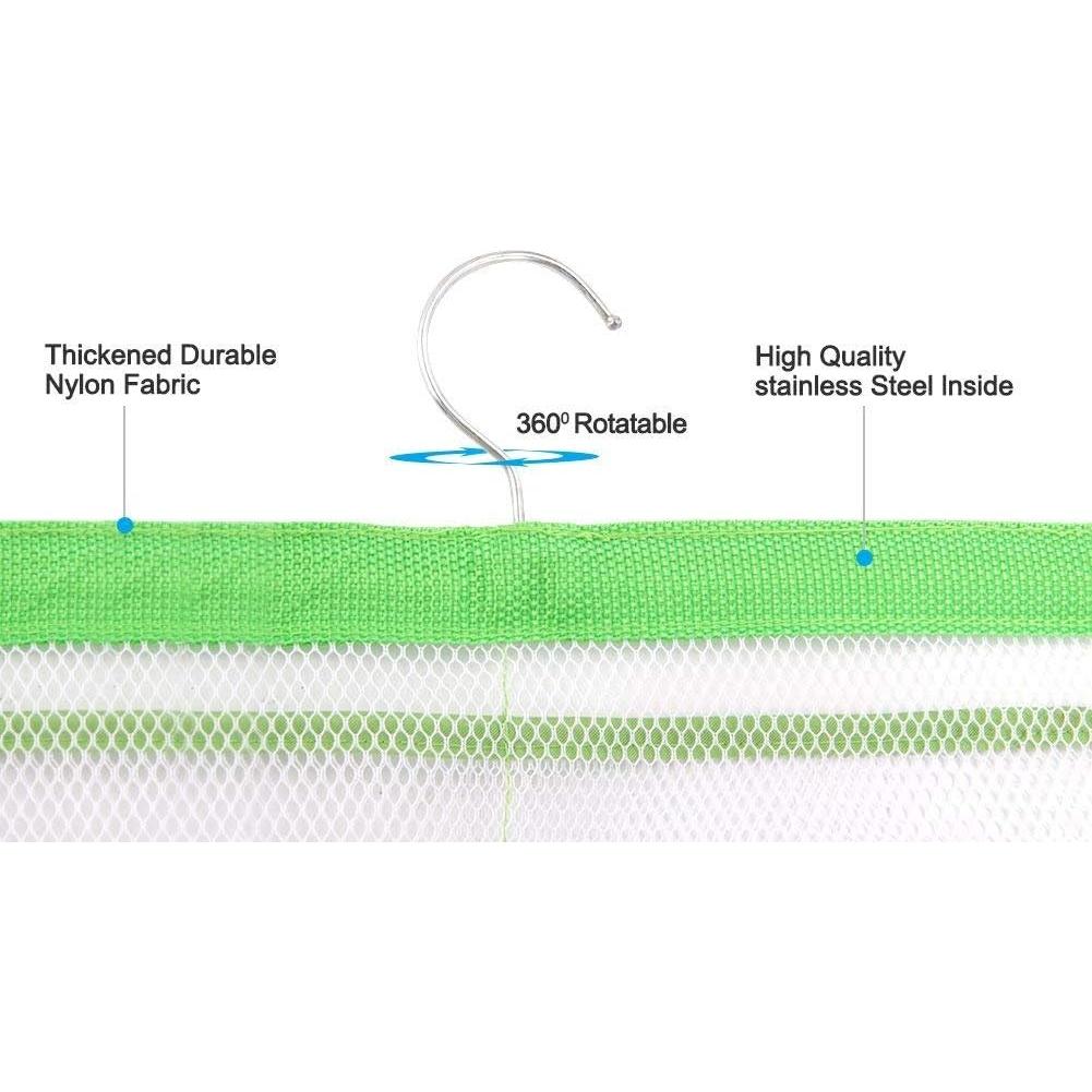 Organizador de Baño de Malla Phying Verde con Gancho 62x36 cm