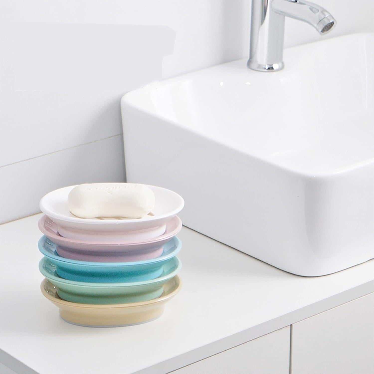 Soporte para Jabón Ovalado Genérico 2-Pack Blanco con Drenaje