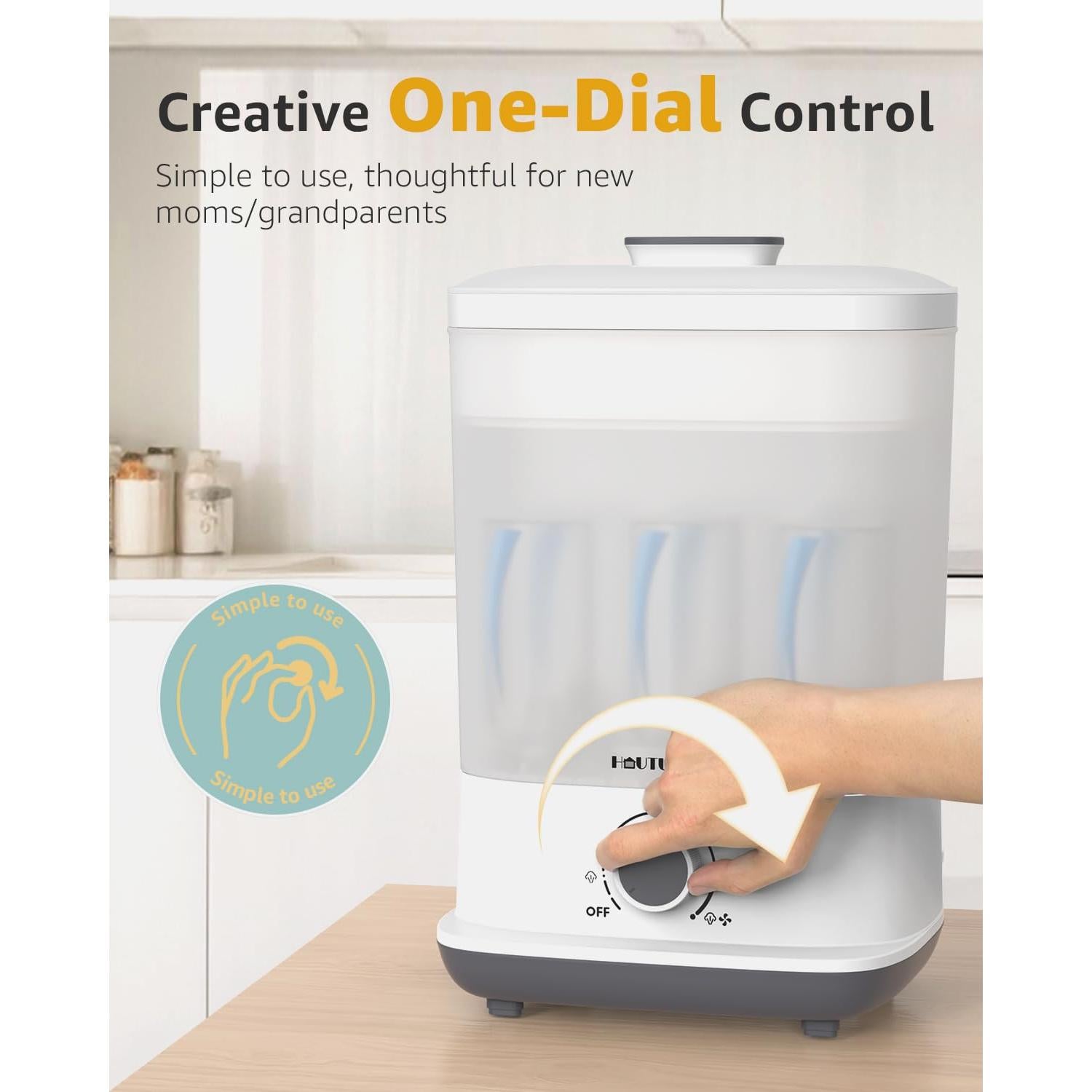 Esterilizador y Secador de Botellas Hauture 968G, 10 Botellas, Libre de BPA