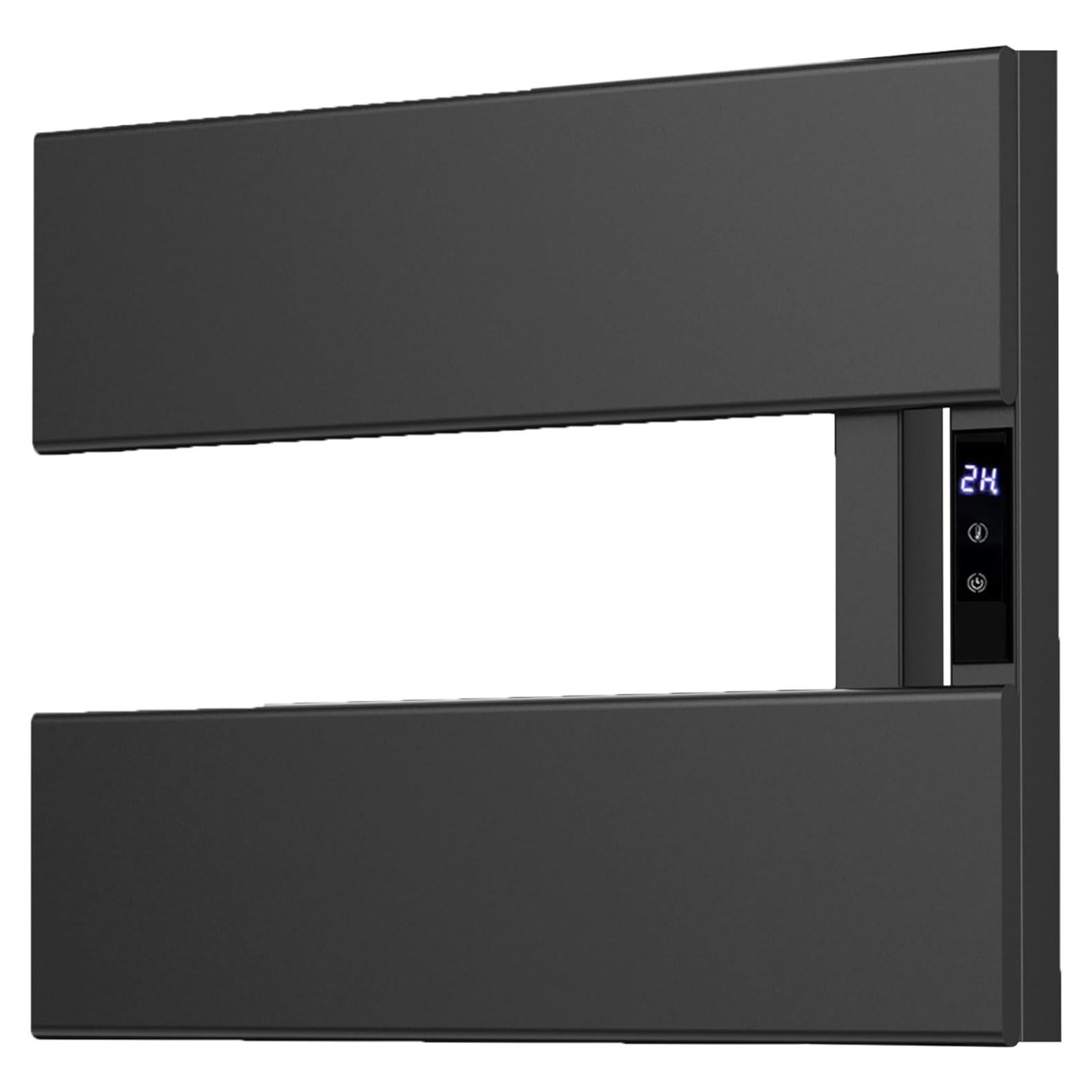 Soporte de Toallas Calentado Eléctrico EIKANIOS 2 Bar Negro