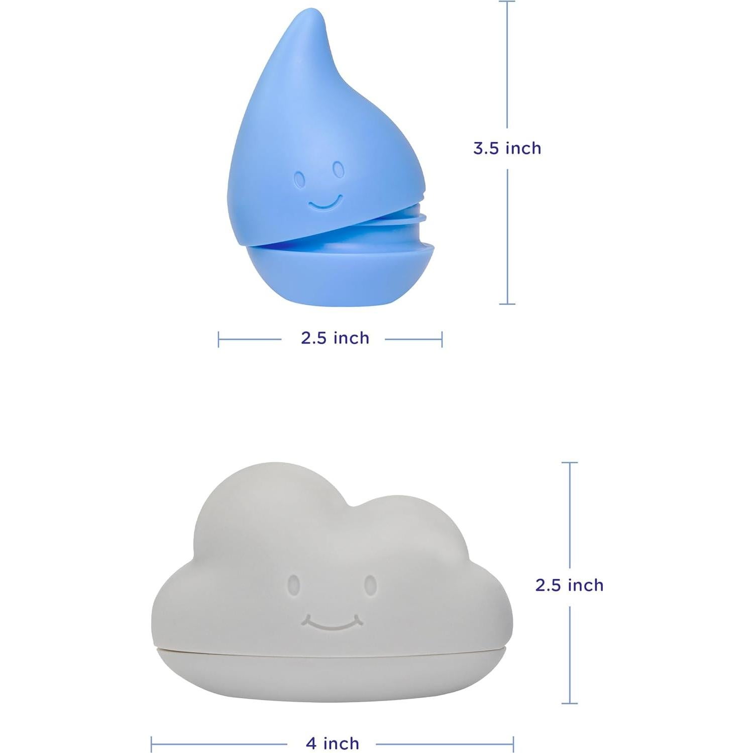 Set de Juguetes de Baño Ubbi Nube y Gota para Bebés