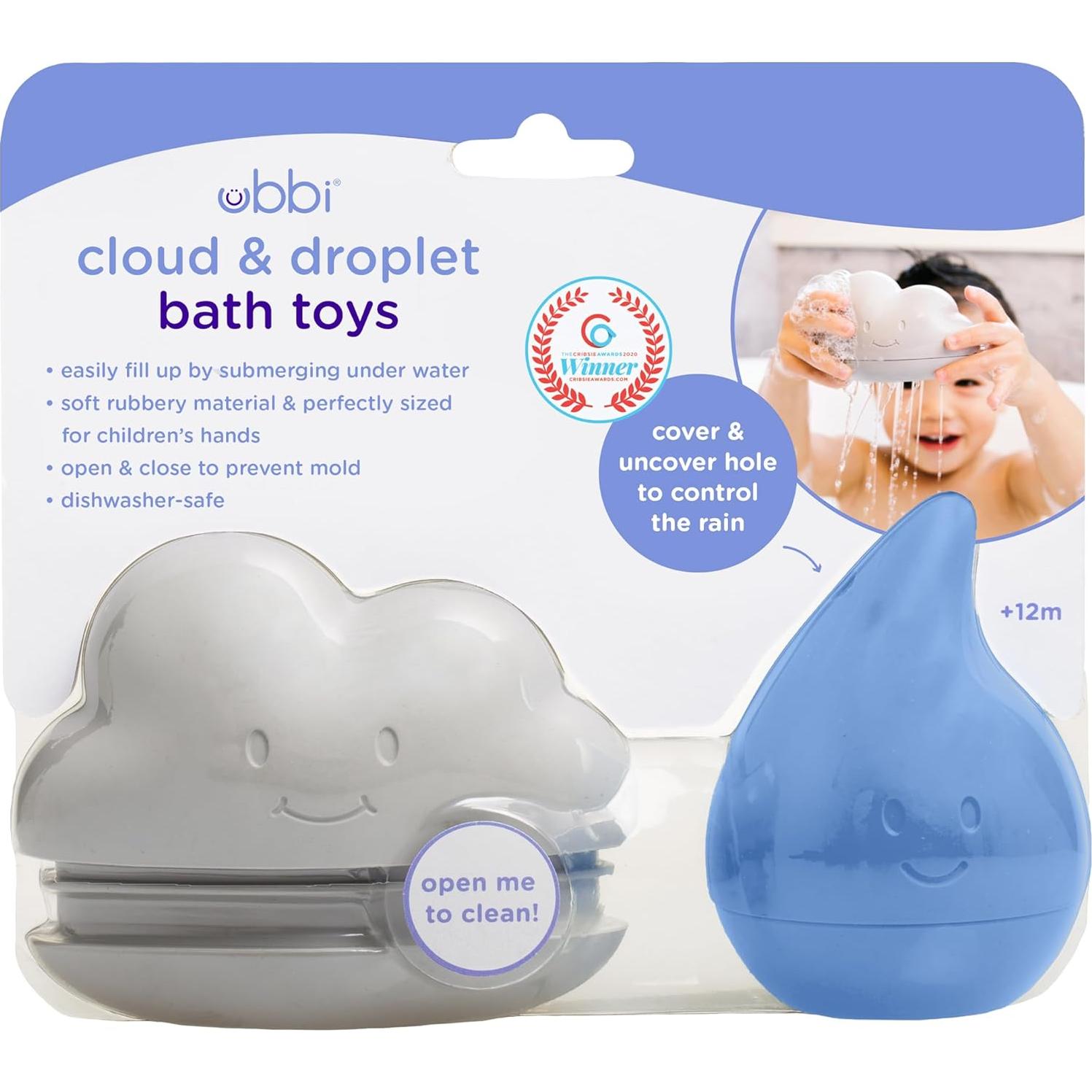 Set de Juguetes de Baño Ubbi Nube y Gota para Bebés