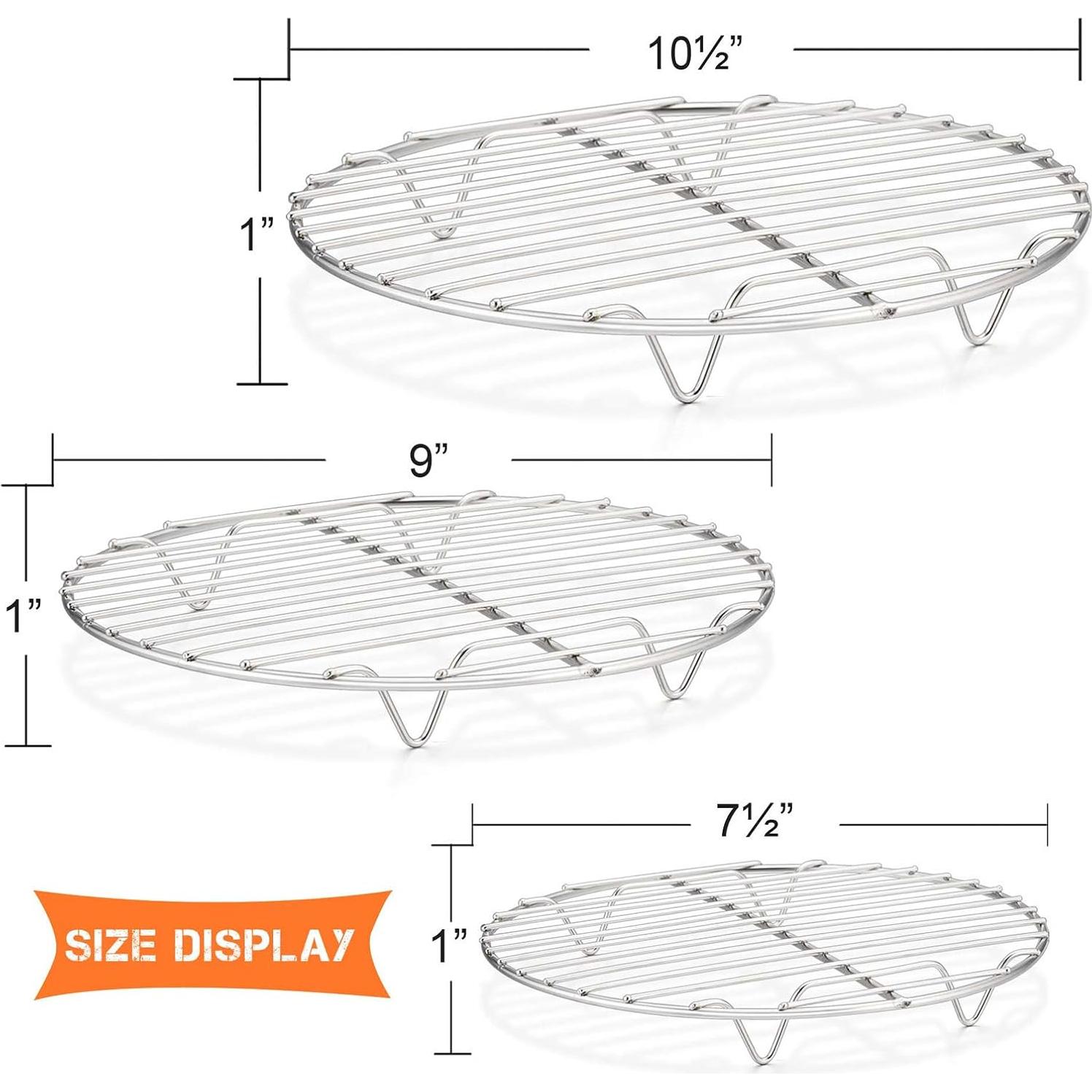 Estantes Redondos de Enfriamiento E-far - Acero Inoxidable - Juego de 3