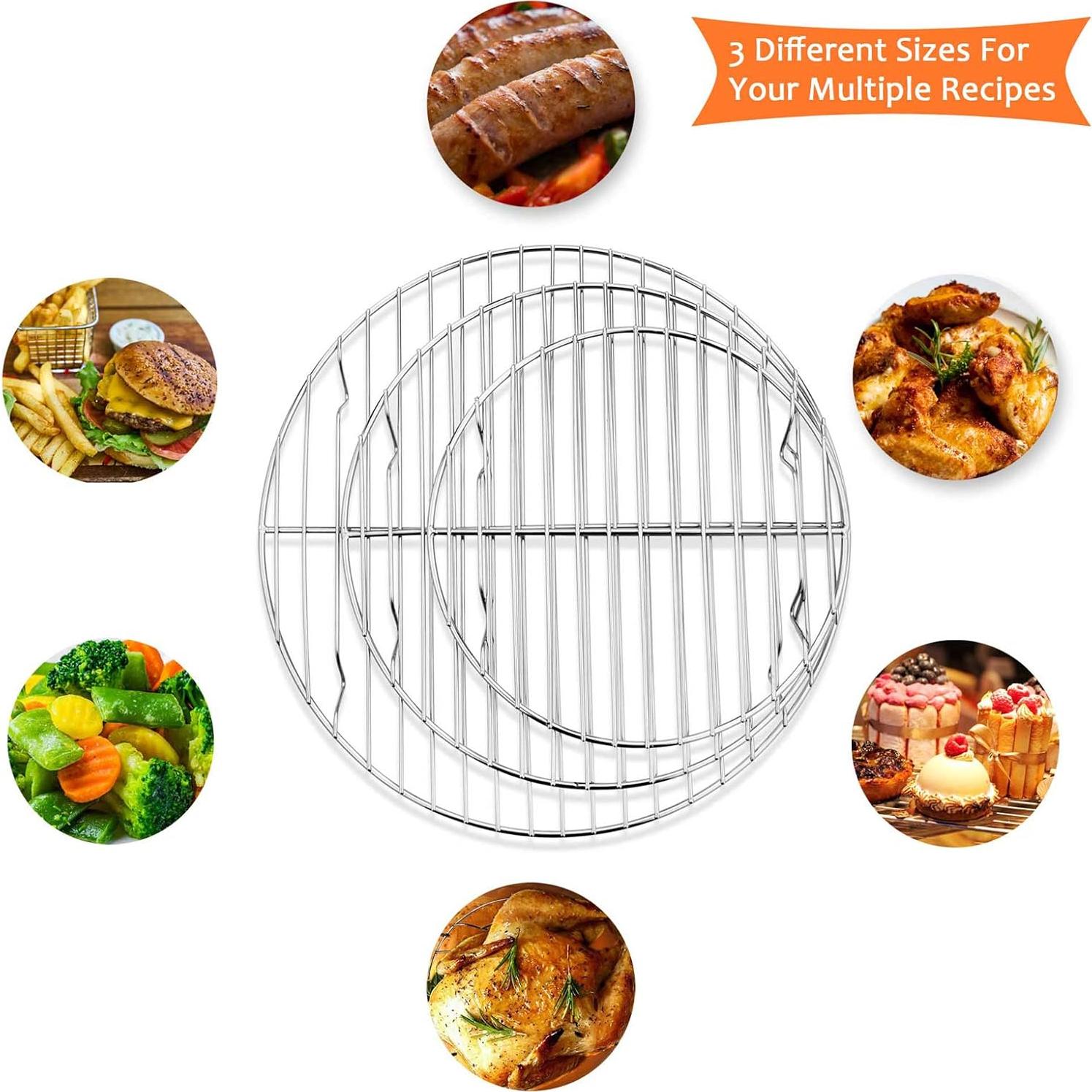 Estantes Redondos de Enfriamiento E-far - Acero Inoxidable - Juego de 3