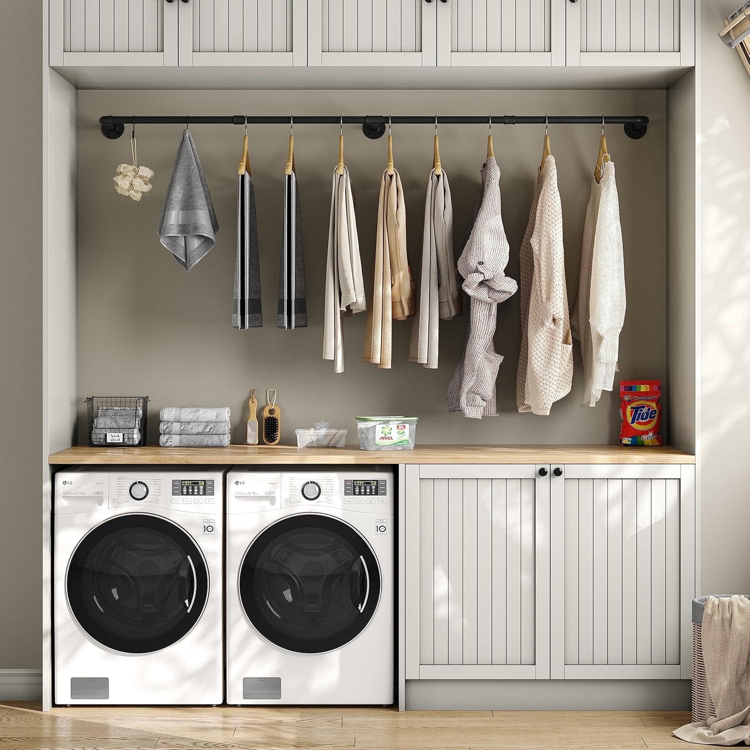 Perchero de pared Crehomfy industrial negro 3 ganchos 61kg