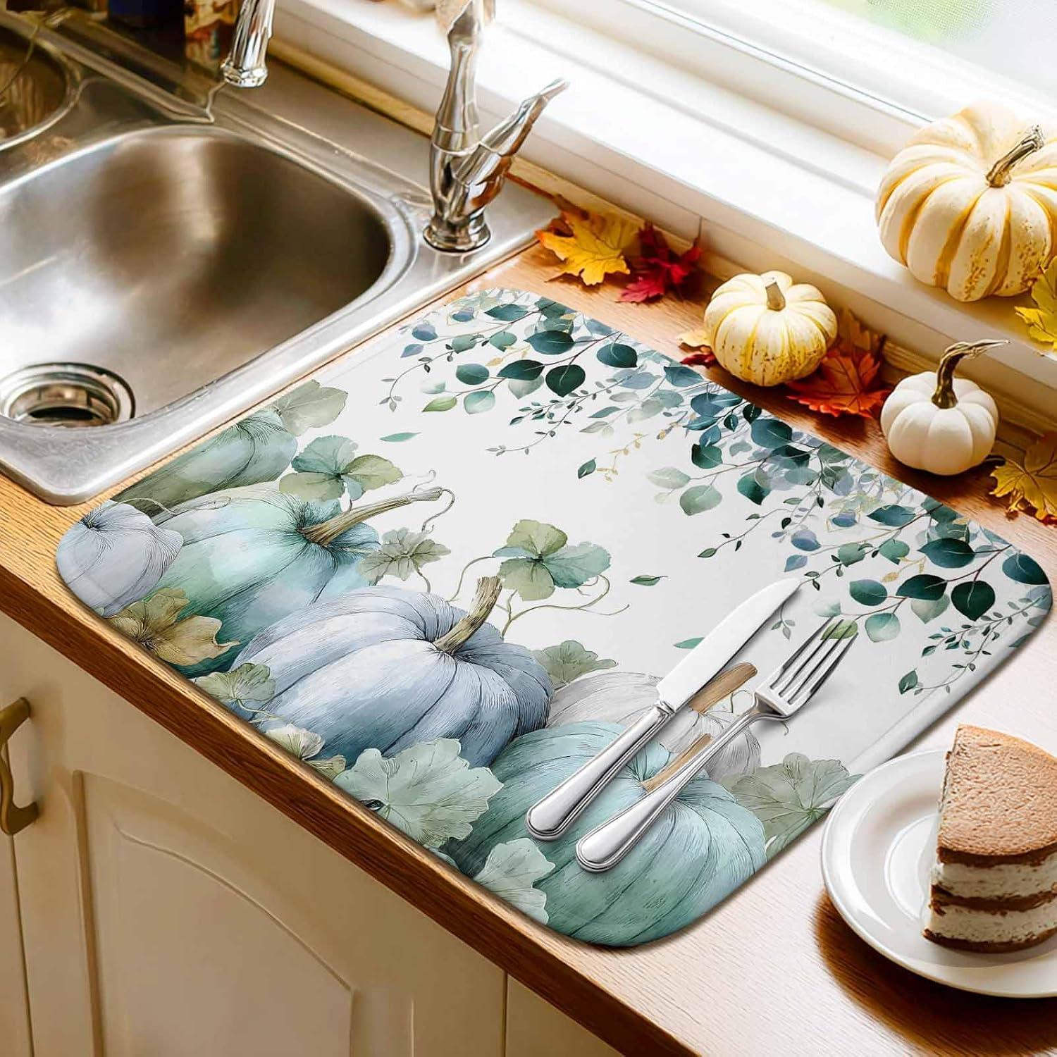 Alfombrilla de Secado de Platos Huotupsine 40.6x45.7cm Otoño