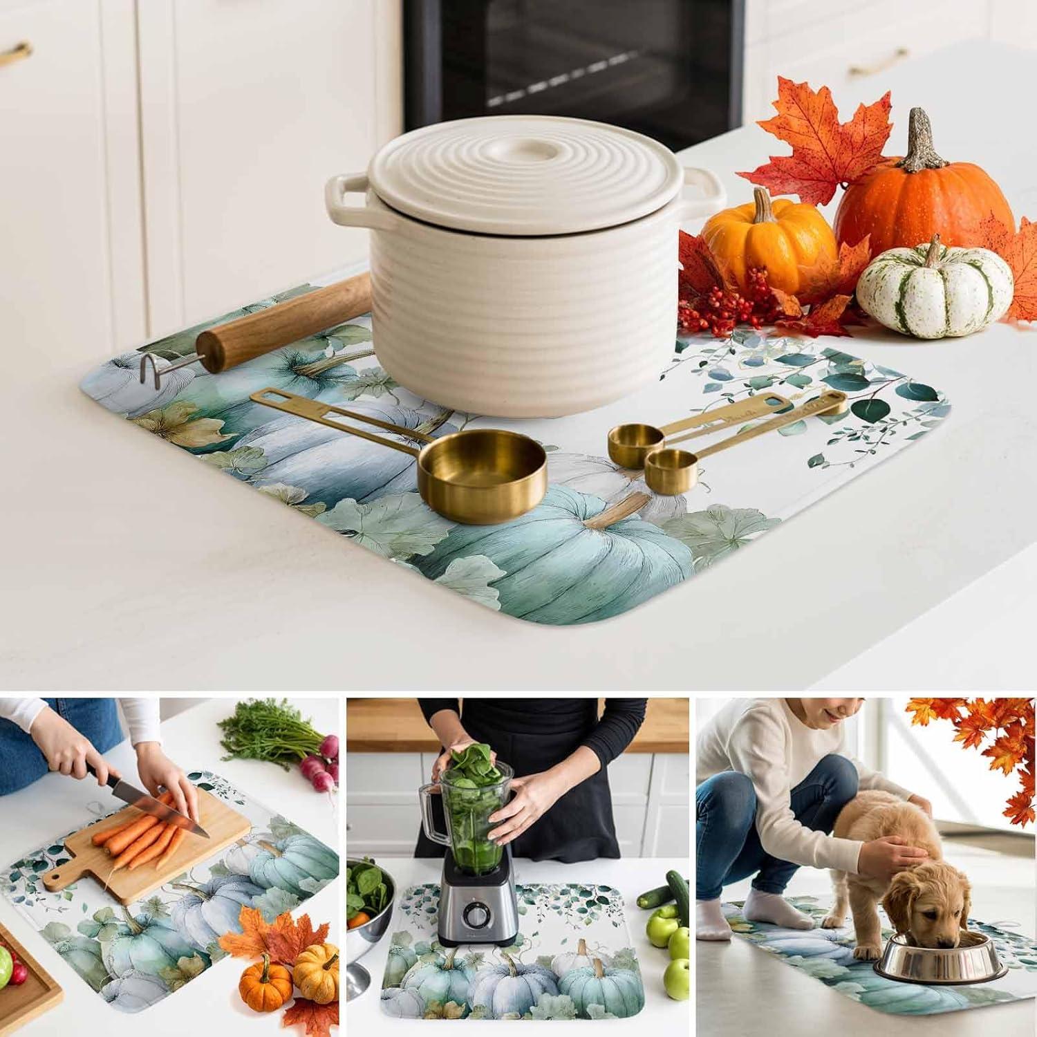 Alfombrilla de Secado de Platos Huotupsine 40.6x45.7cm Otoño