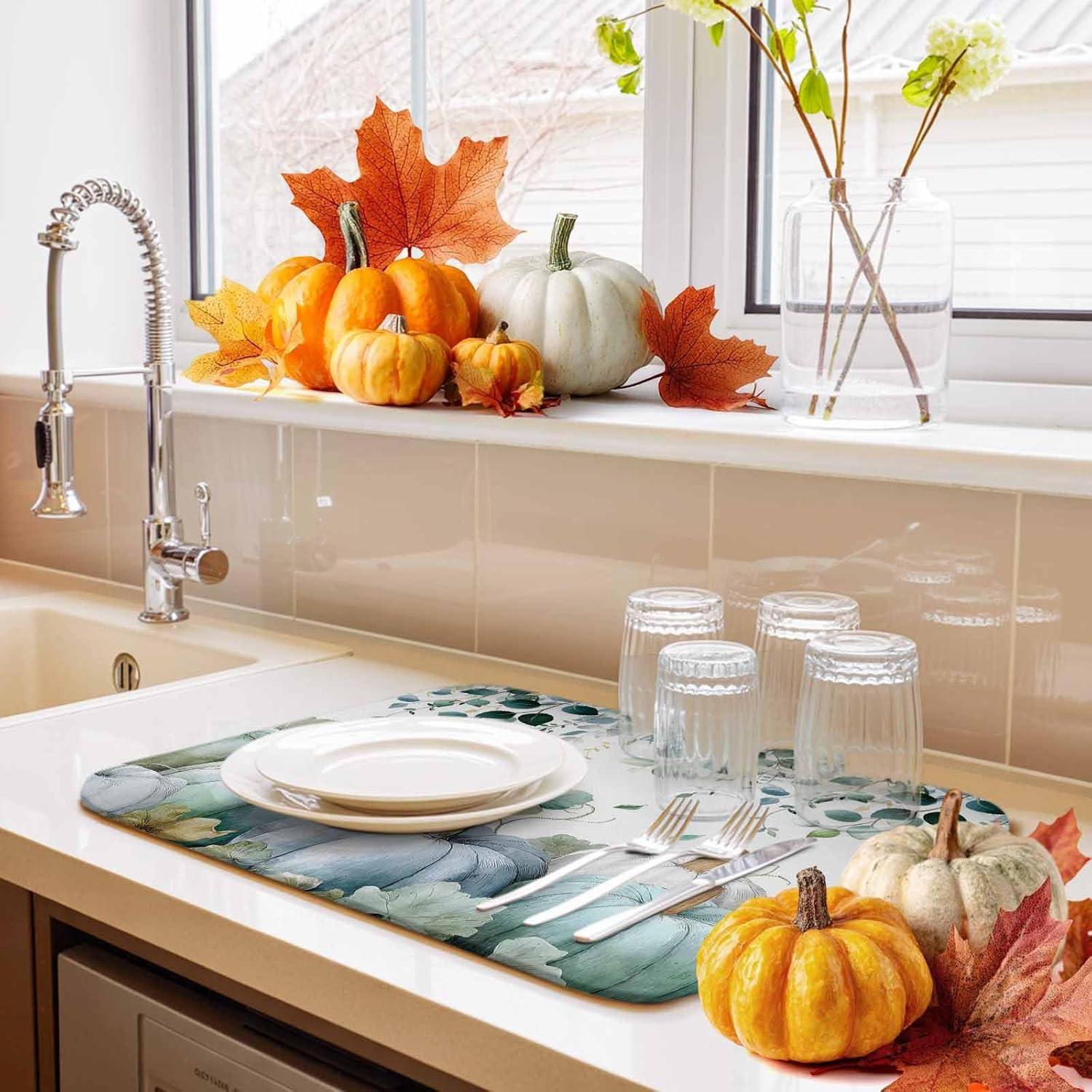 Alfombrilla de Secado de Platos Huotupsine 40.6x45.7cm Otoño