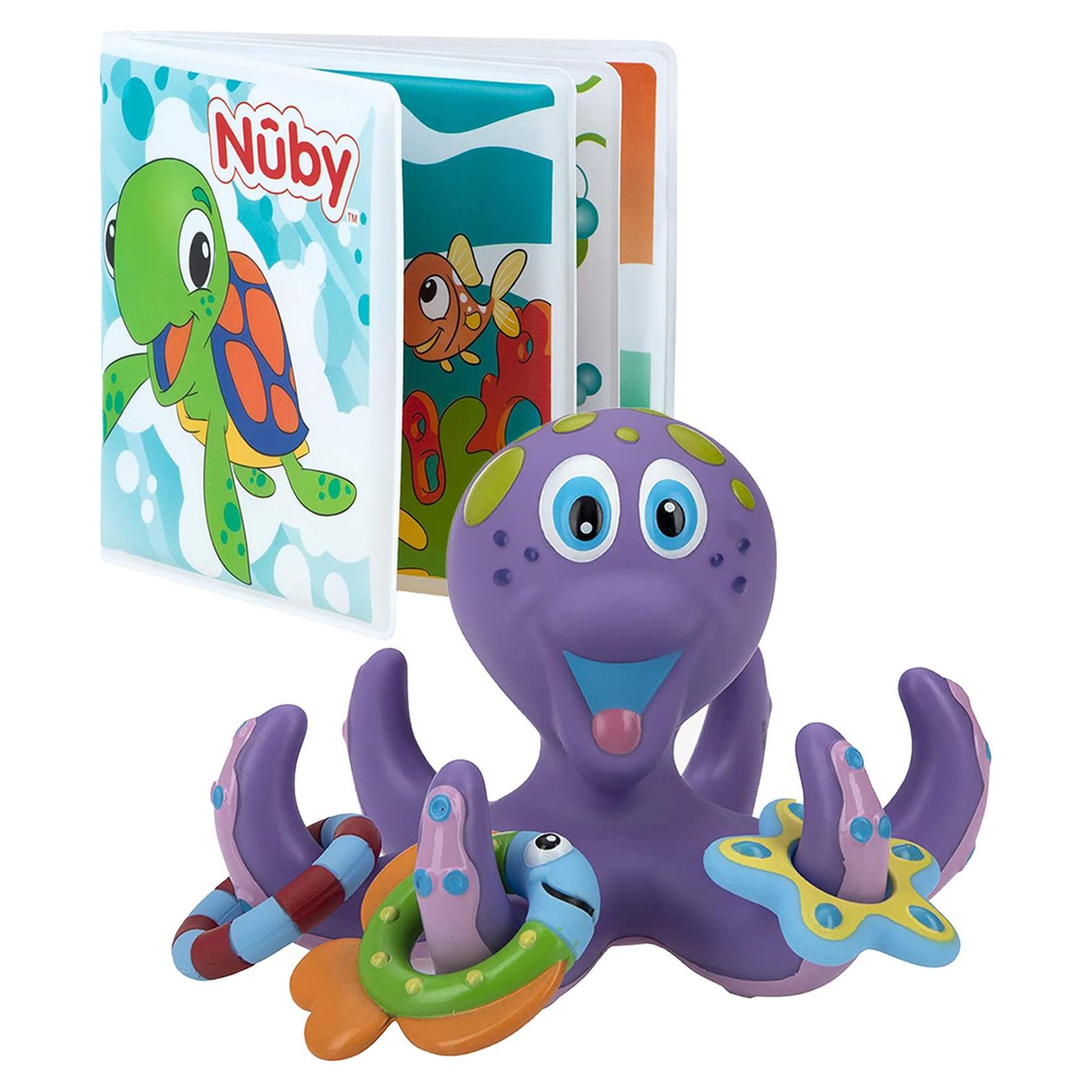 Juguete de Baño Flotante Nuby Pulpo Hoopla con Libro 0M+