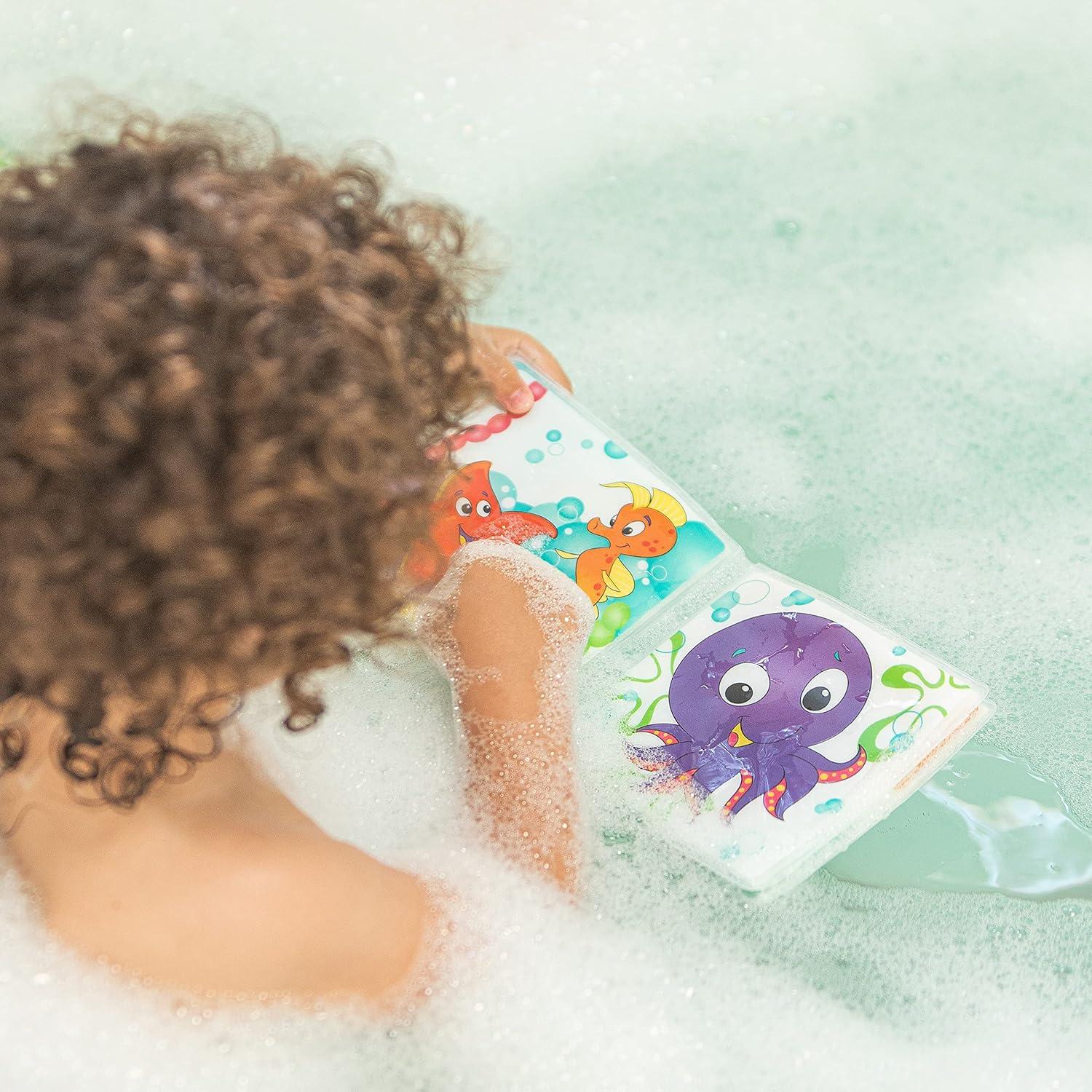 Juguete de Baño Flotante Nuby Pulpo Hoopla con Libro 0M+