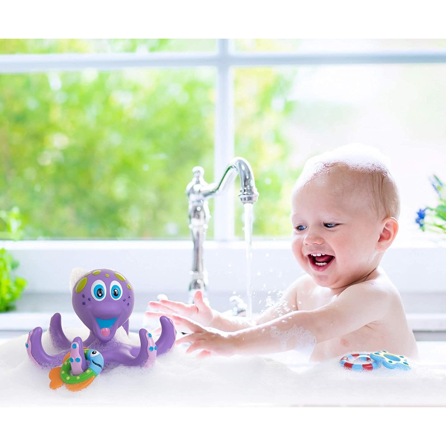 Juguete de Baño Flotante Nuby Pulpo Hoopla con Libro 0M+