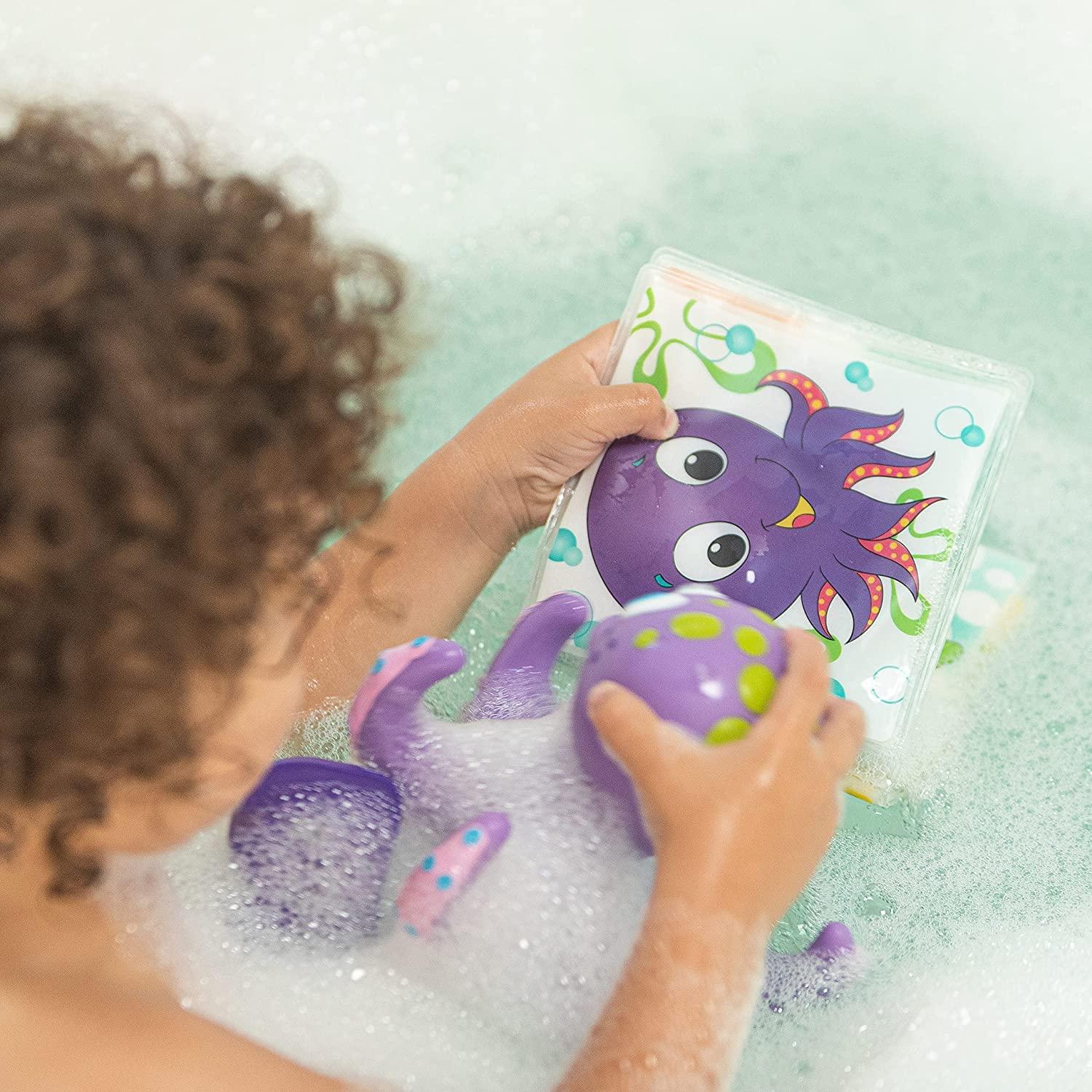 Juguete de Baño Flotante Nuby Pulpo Hoopla con Libro 0M+