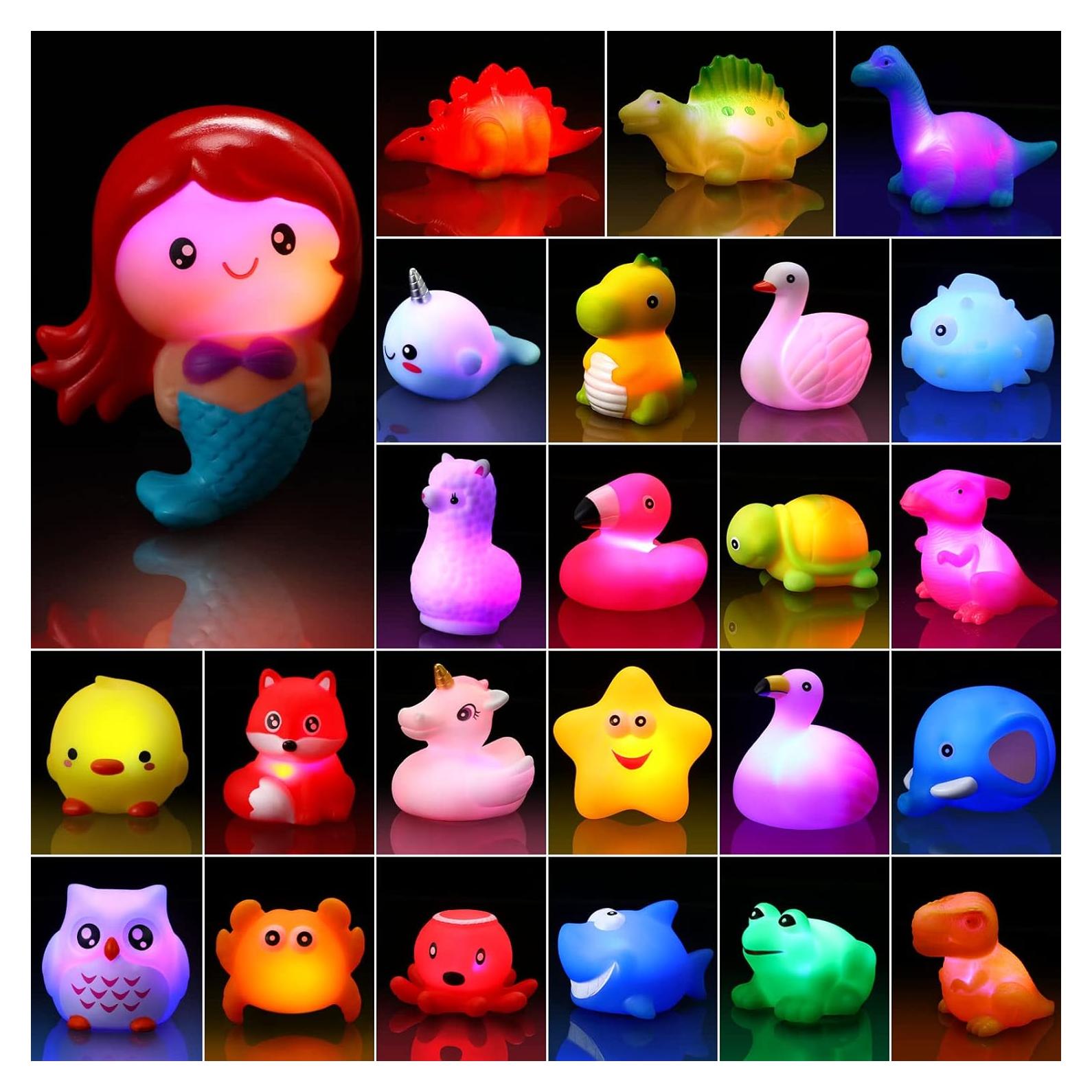 24 Juguetes de Baño Iluminados Chivao para Bebés 7.62 cm