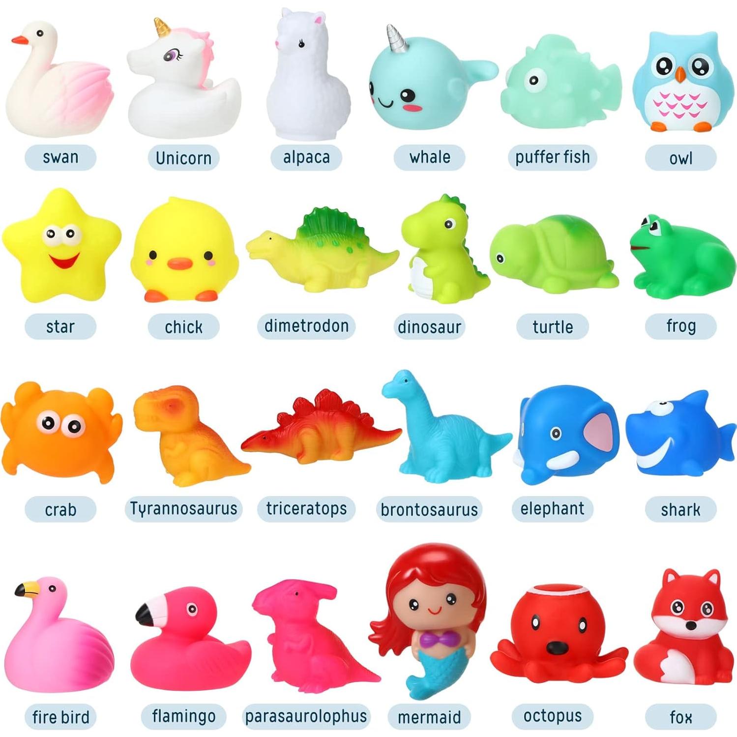 24 Juguetes de Baño Iluminados Chivao para Bebés 7.62 cm