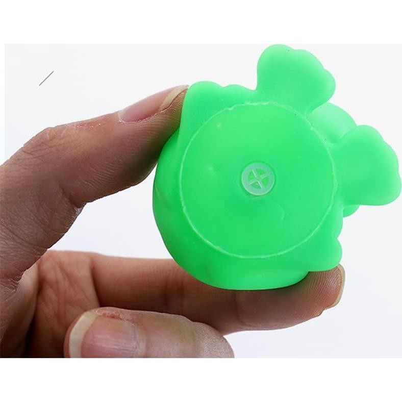 Juguetes de Baño para Bebés 4 Piezas Ranas de Goma Verde
