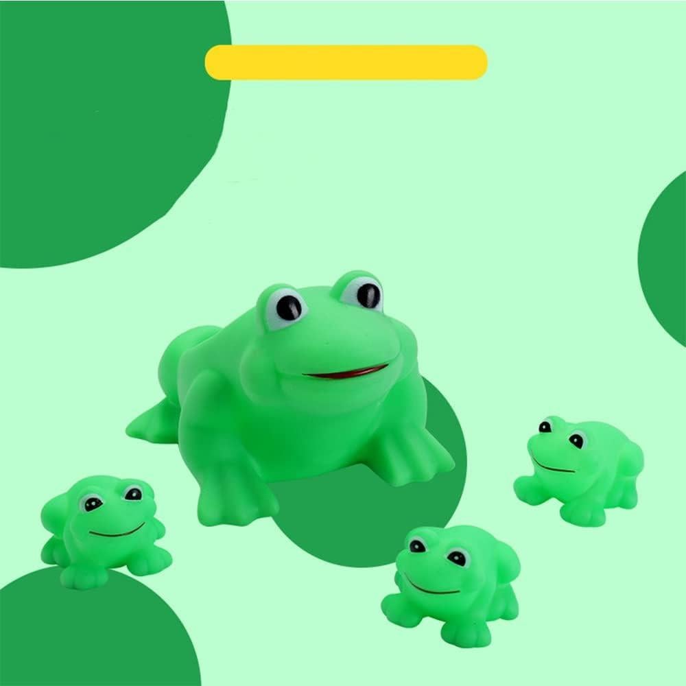 Juguetes de Baño para Bebés 4 Piezas Ranas de Goma Verde