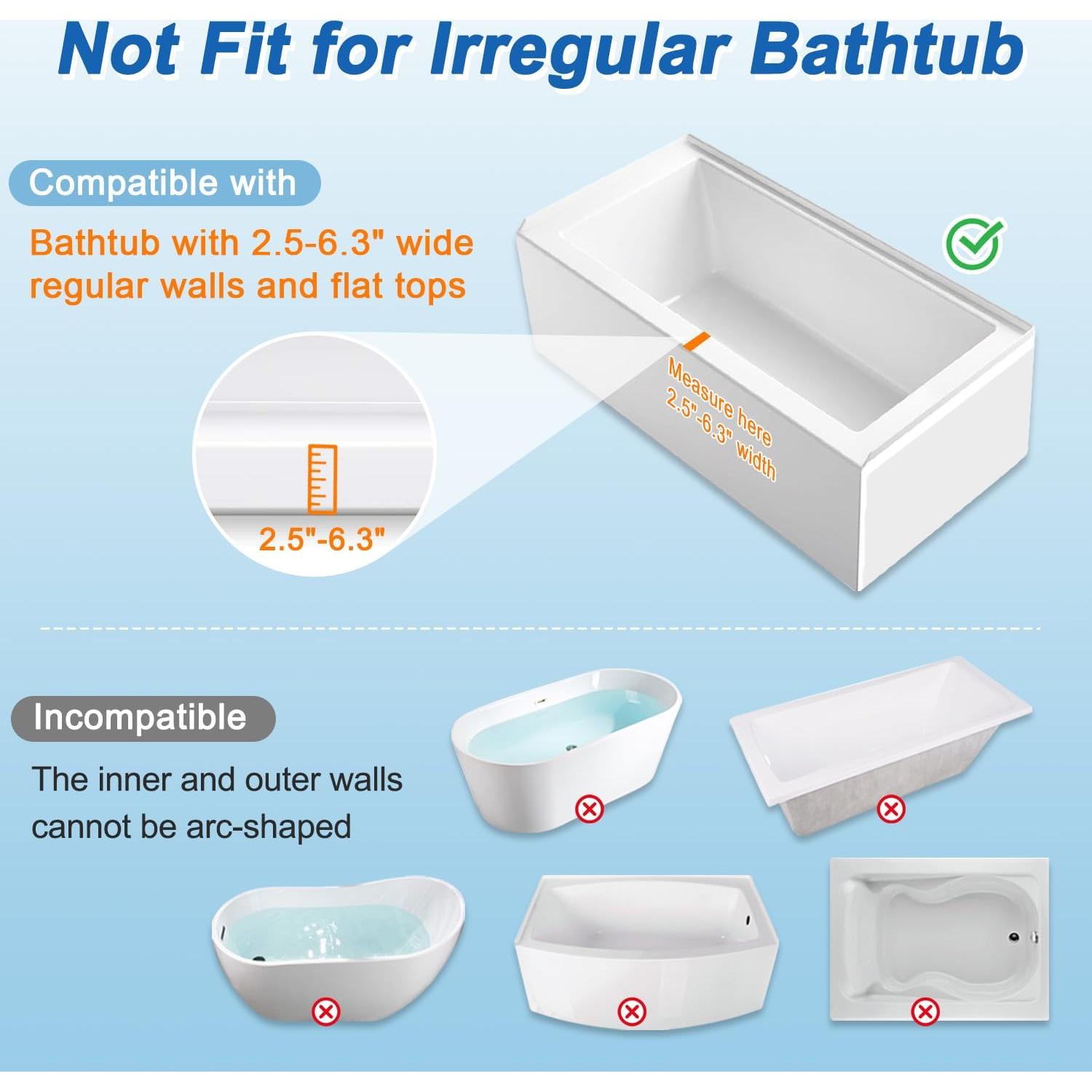 Barra de Agarre para Bañera NEAUDE Ajustable 38-43 cm