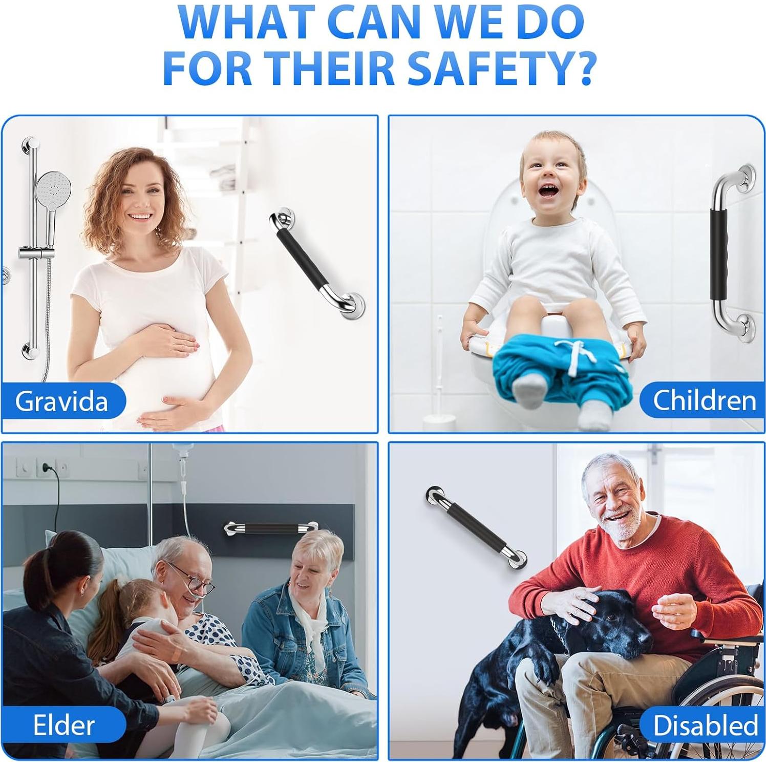 Paquete de 2 barras de agarre antideslizantes Gotega 40.6 cm