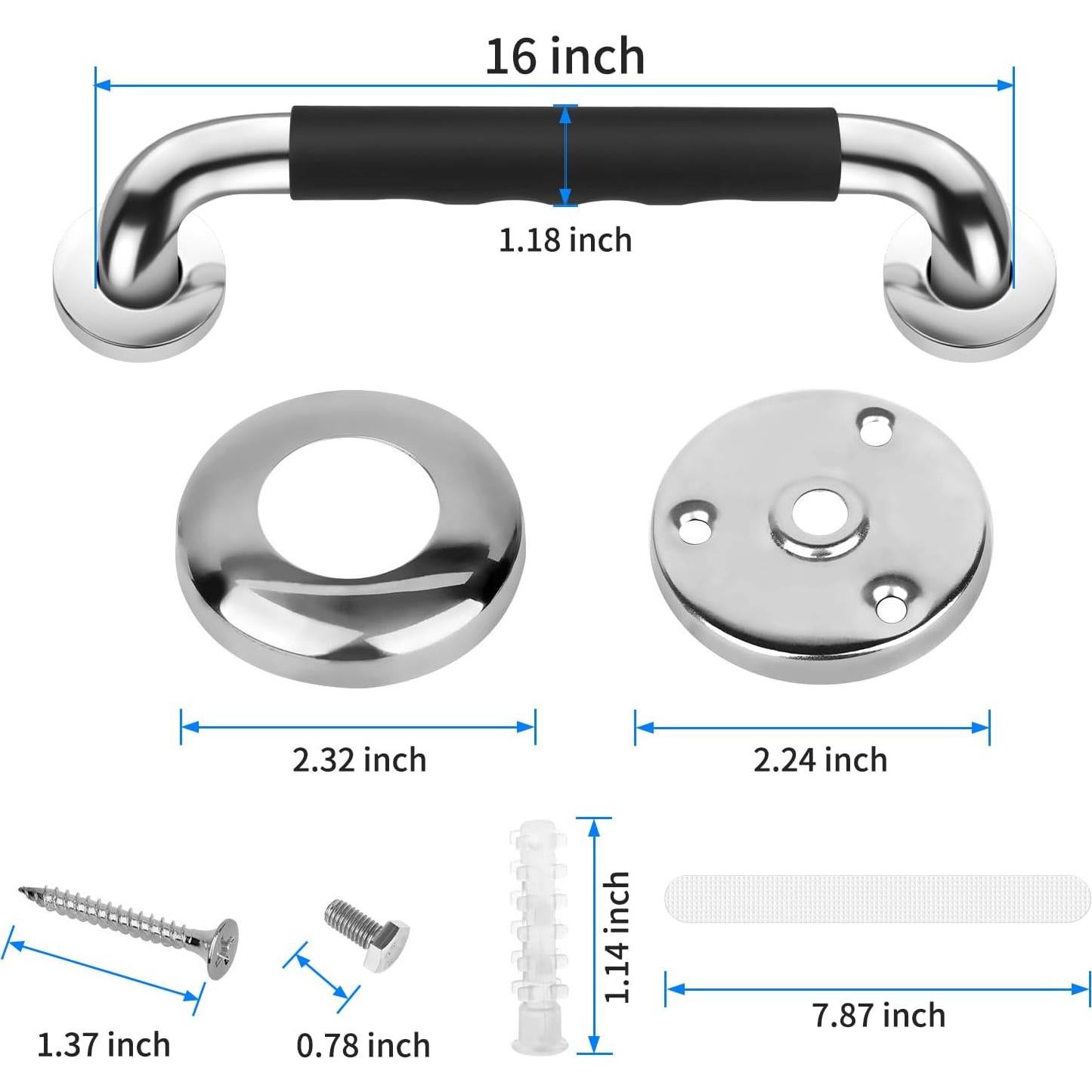 Paquete de 2 barras de agarre antideslizantes Gotega 40.6 cm