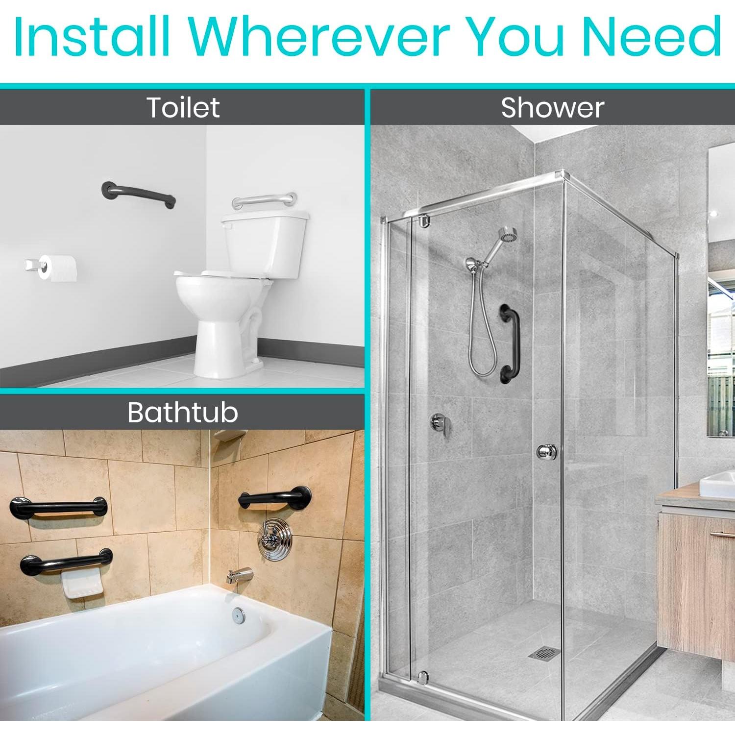 Barra de Agarre de Acero Inoxidable Vive 30.48 cm - Seguridad Baño