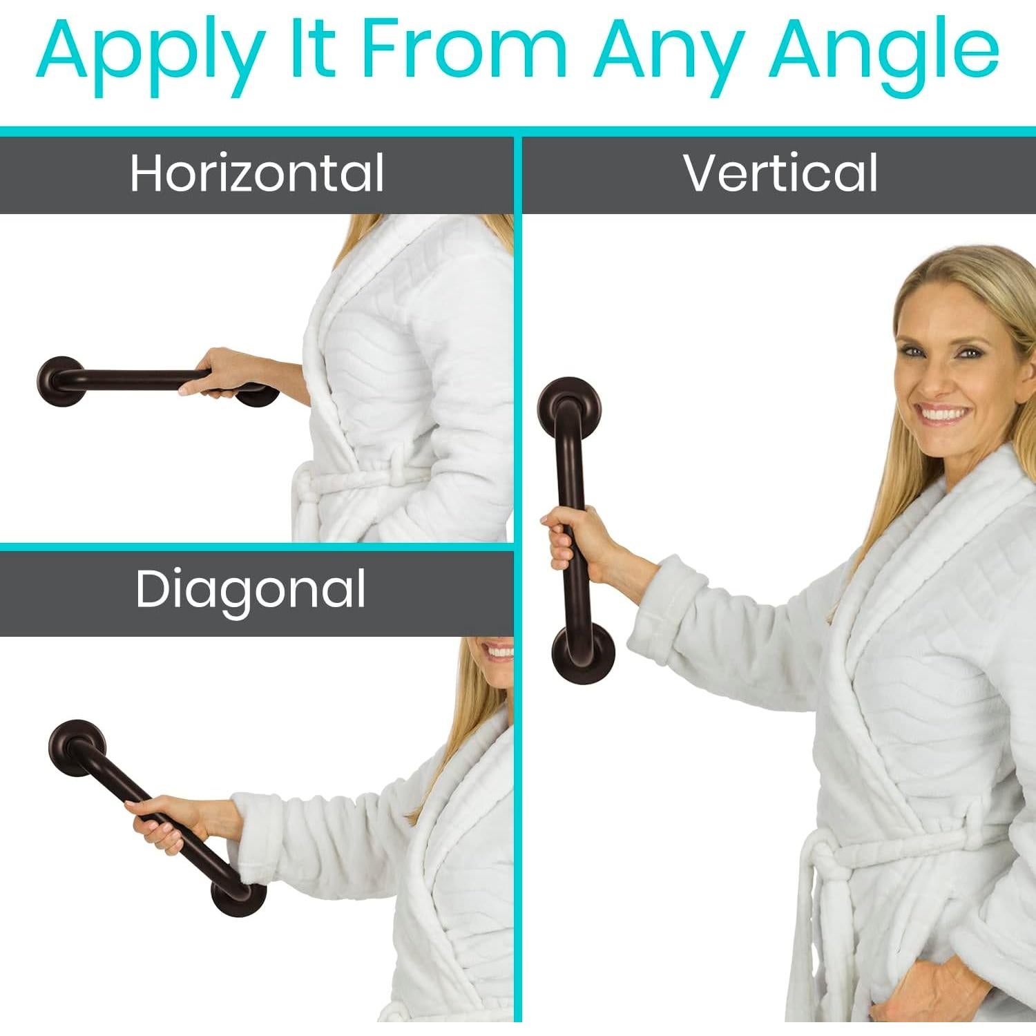 Barra de Agarre de Acero Inoxidable Vive 30.48 cm - Seguridad Baño