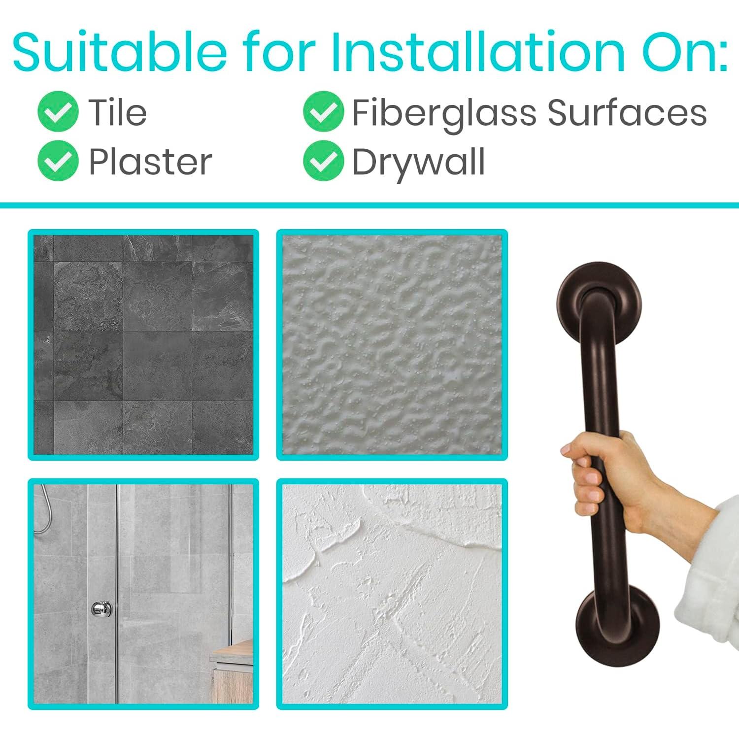 Barra de Agarre de Acero Inoxidable Vive 30.48 cm - Seguridad Baño