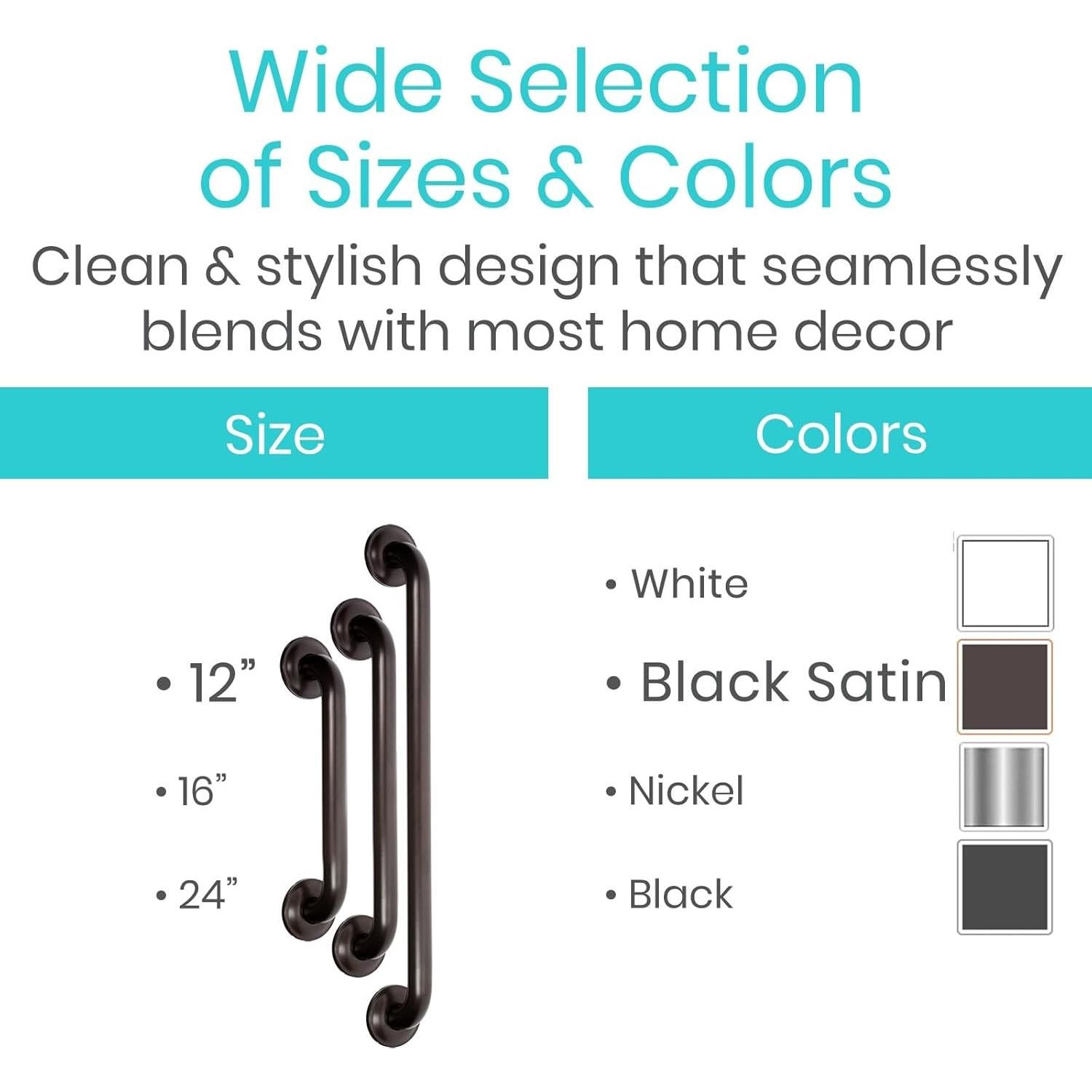 Barra de Agarre de Acero Inoxidable Vive 30.48 cm - Seguridad Baño