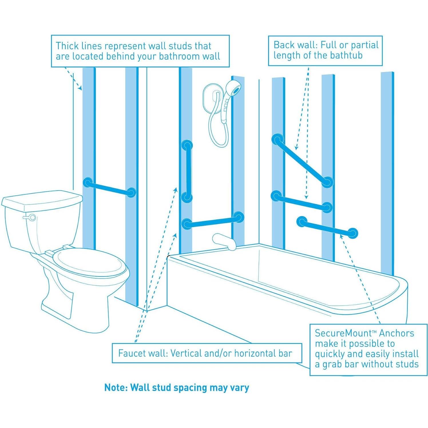 Barra de Agarre Moen Home Care 45.72 cm Acero Inoxidable