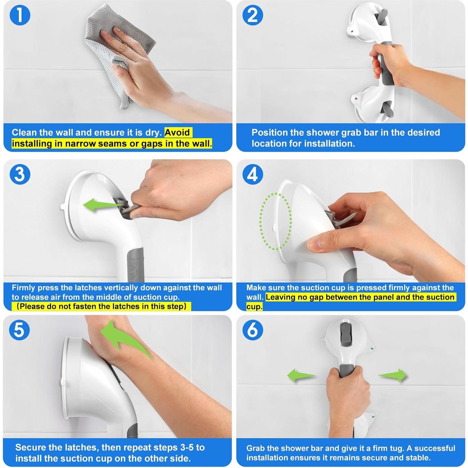 Barra de Succión TONORA 30.48 cm con Indicador de Seguridad Gris