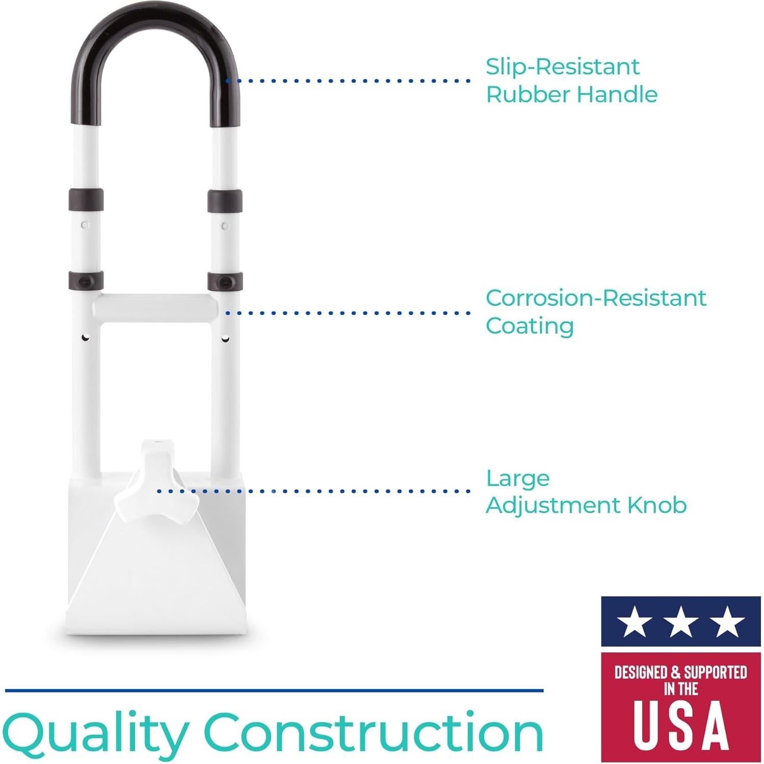Barra de Agarre Ajustable Innovaciones Modernas para Bañera 136kg