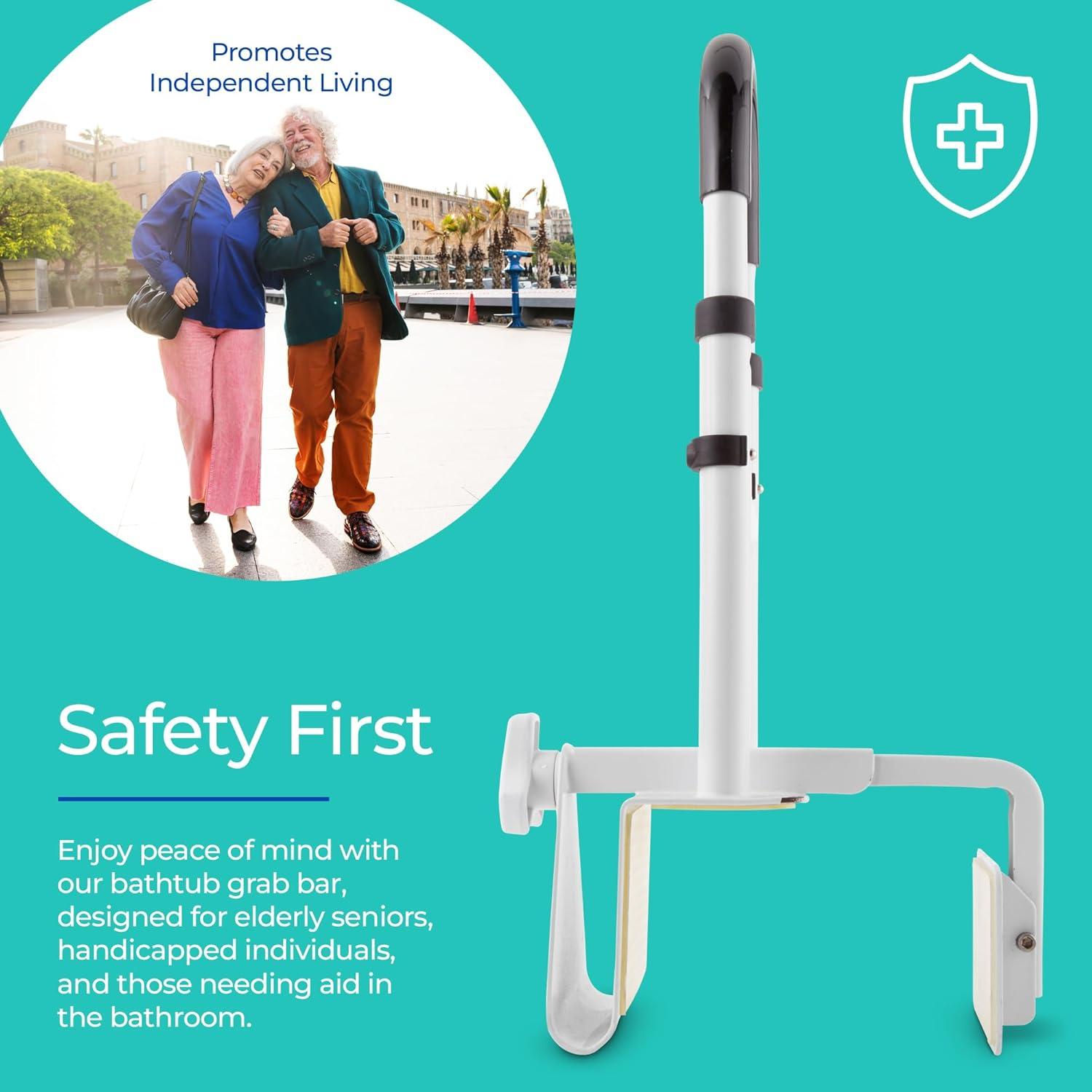 Barra de Agarre Ajustable Innovaciones Modernas para Bañera 136kg