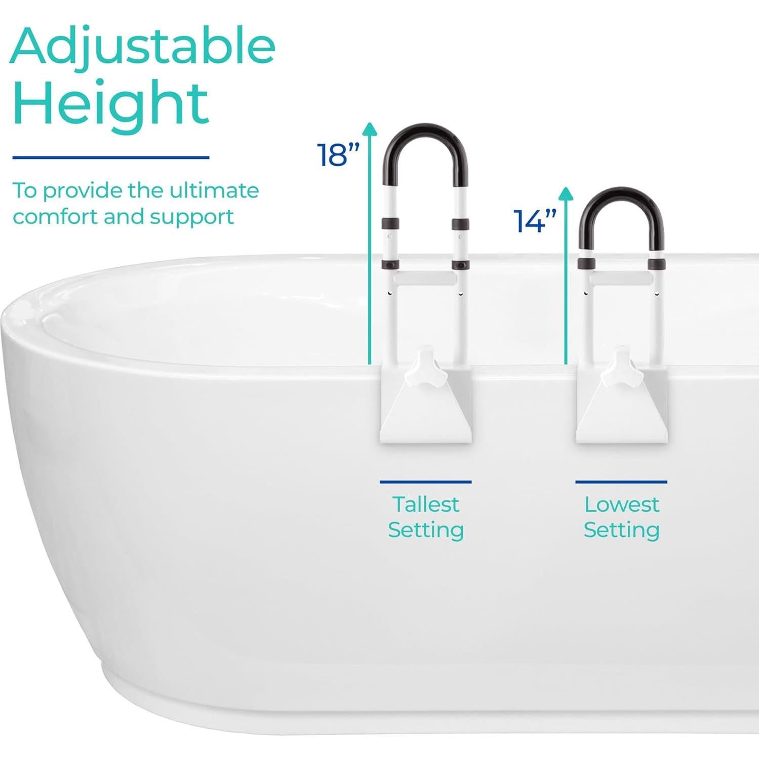 Barra de Agarre Ajustable Innovaciones Modernas para Bañera 136kg