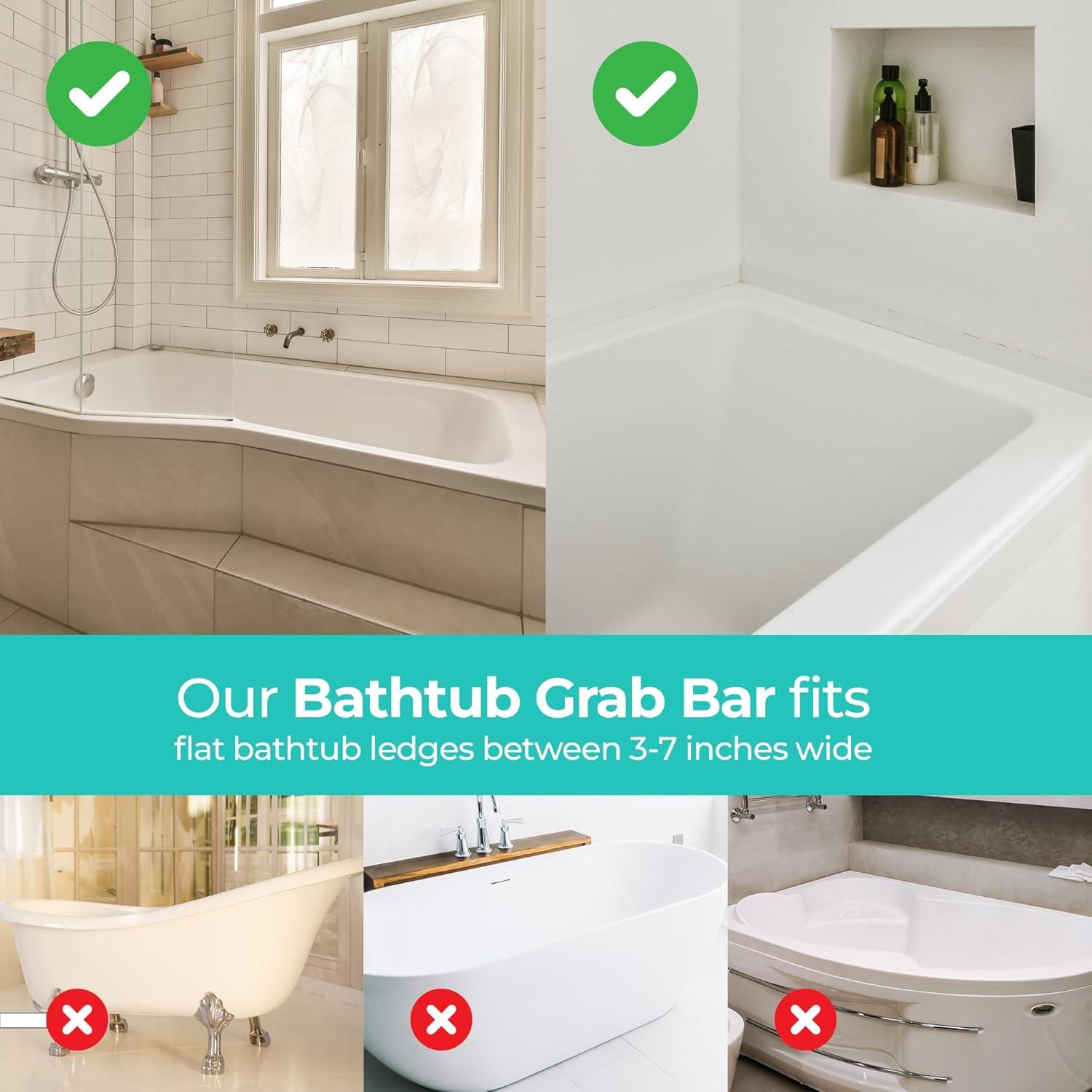 Barra de Agarre Ajustable Innovaciones Modernas para Bañera 136kg