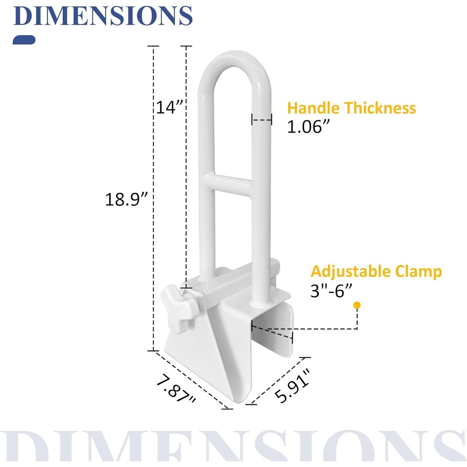Barra de Seguridad para Bañera UNLICON Ajustable Blanca 300 kg
