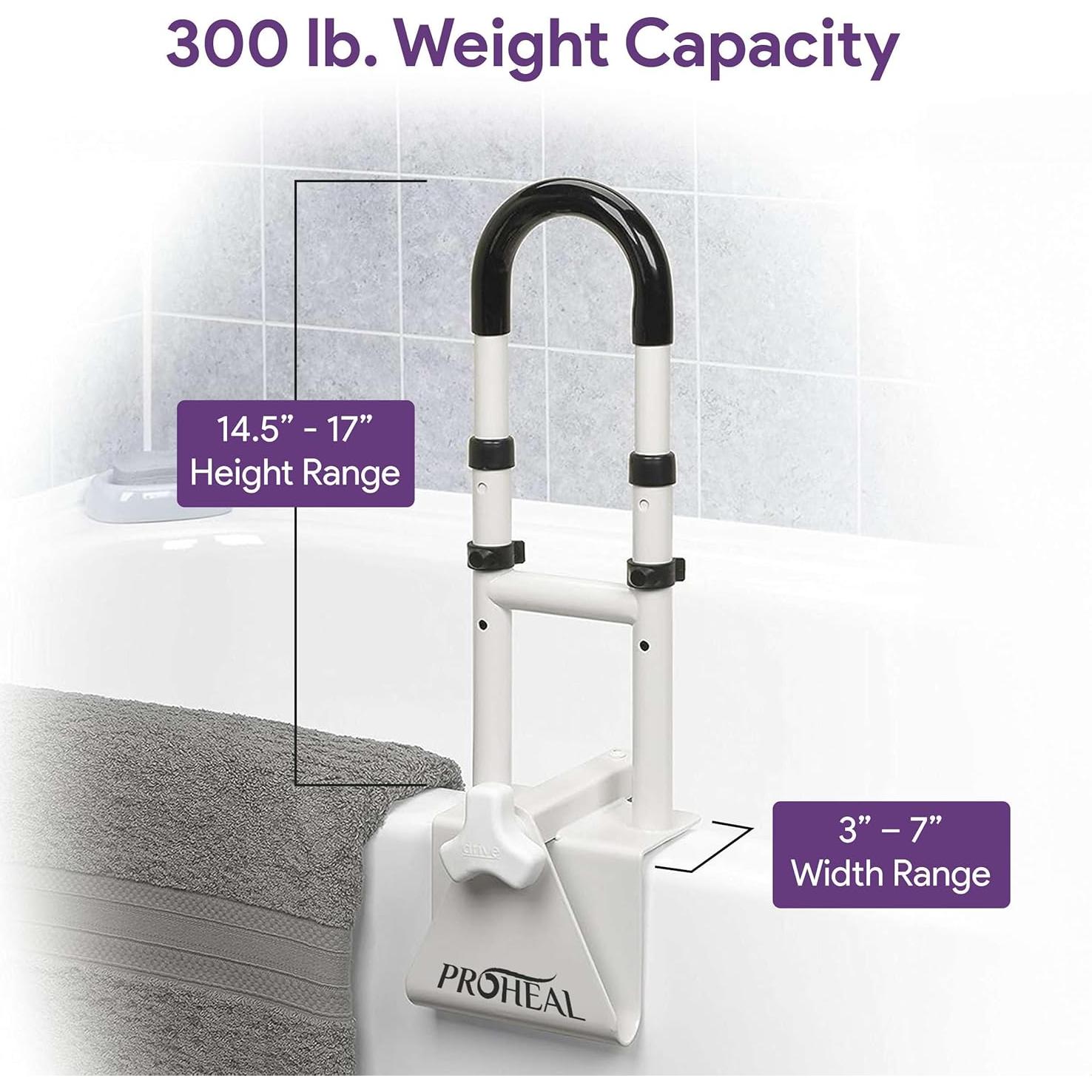 Barra de Agarre Ajustable ProHeal para Bañera 36.8-43.2 cm