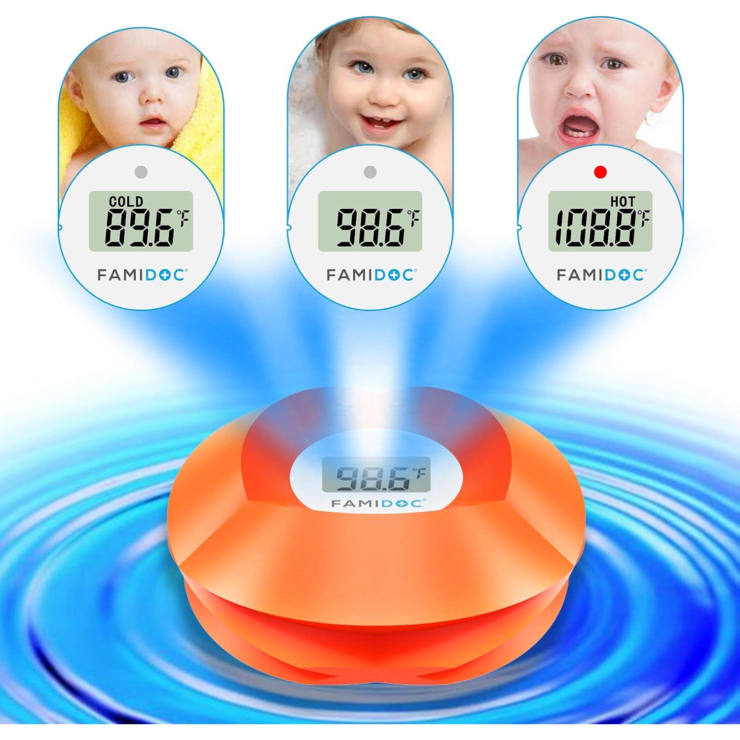 Termómetro de baño para bebés Famidoc, flor flotante
