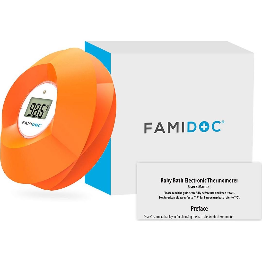 Termómetro de baño para bebés Famidoc, flor flotante