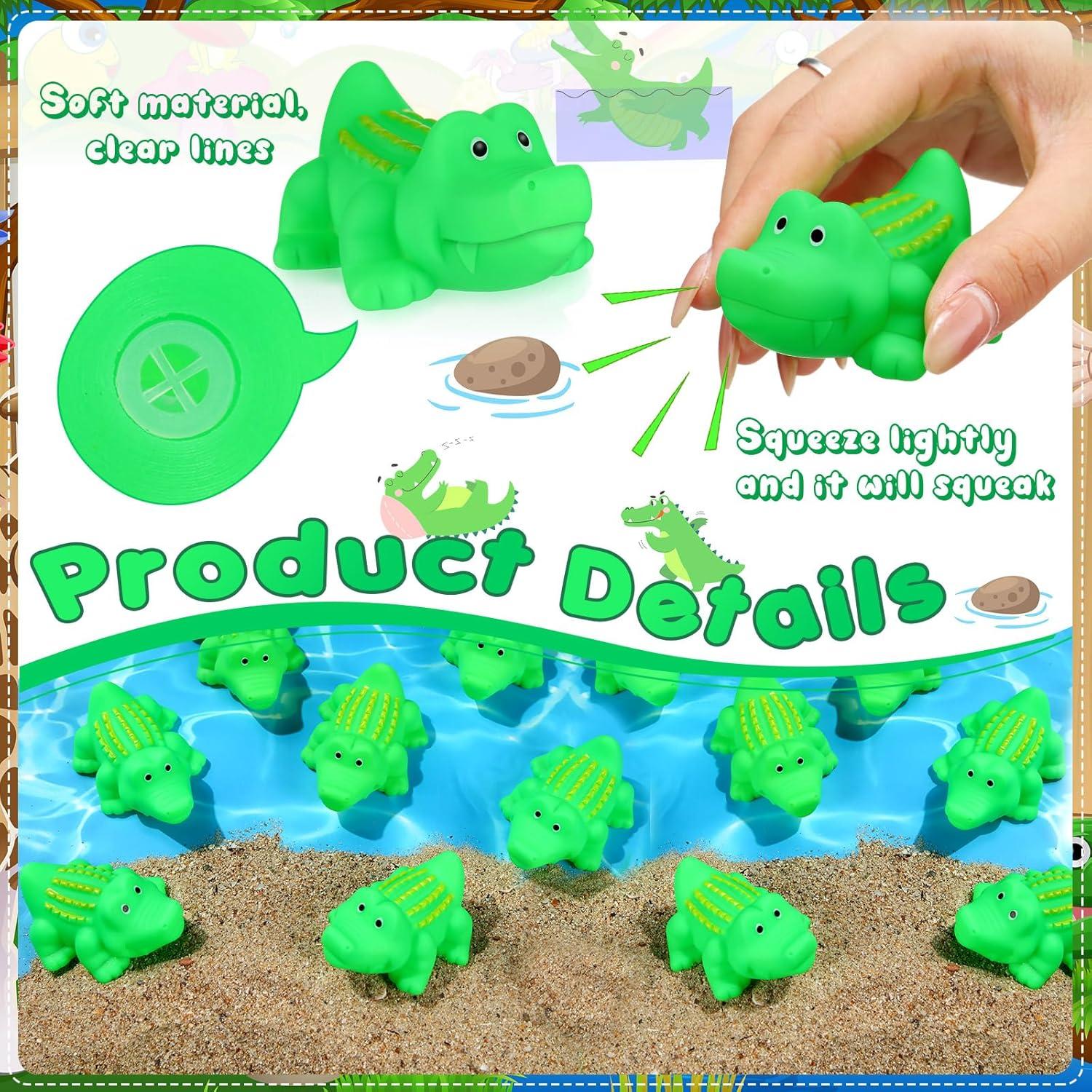 Juguetes de Baño Flotantes Lenwen 150 Pcs Cocodrilo 7 cm